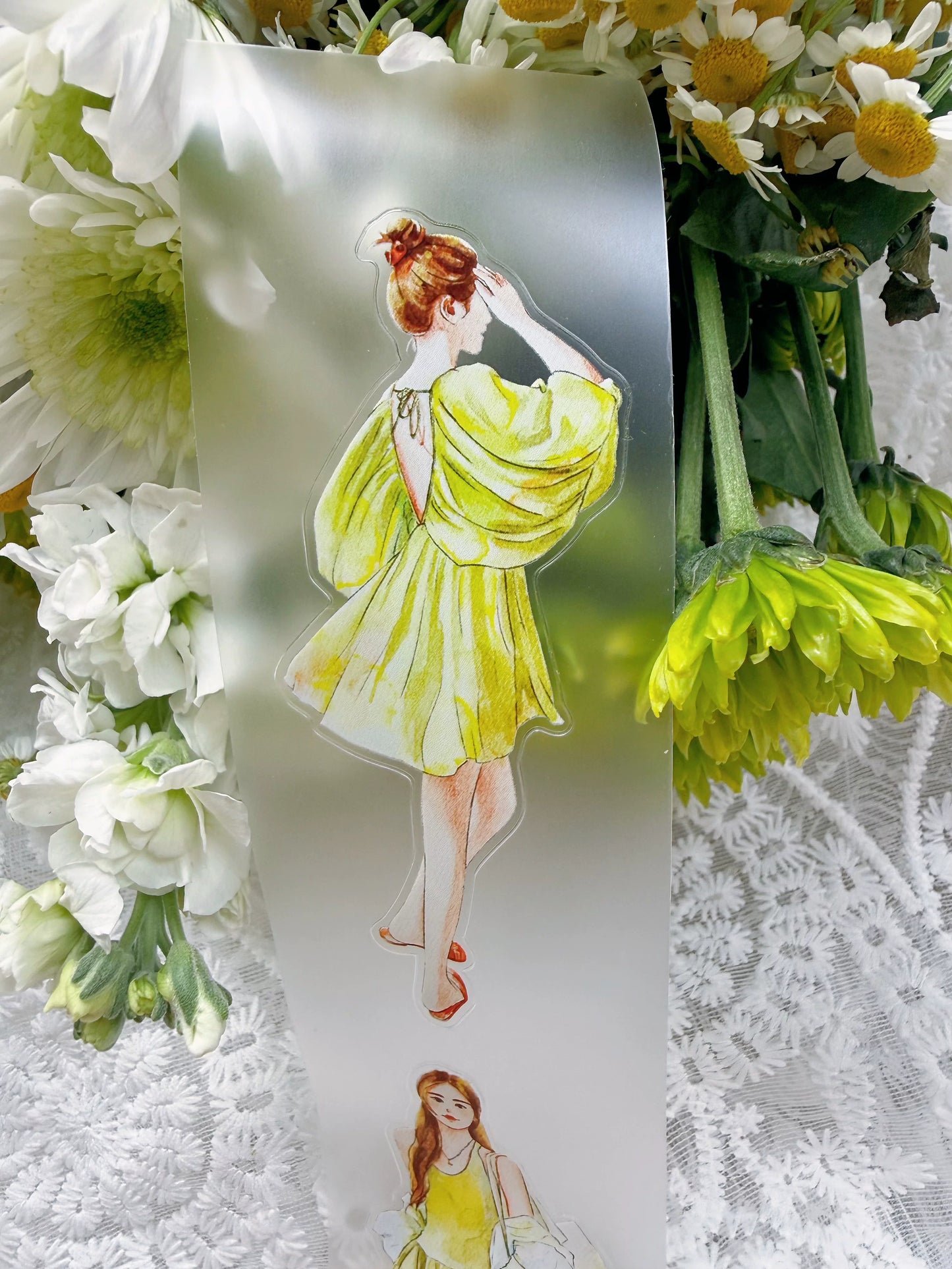 ZaoZao Vol4【XinXin】Original Design Kiss-Cut Washi PET Tape Stickers,for Scrapbook Supplies,Journaling,Junk Journal,Bullet Journal,Planner Stickers