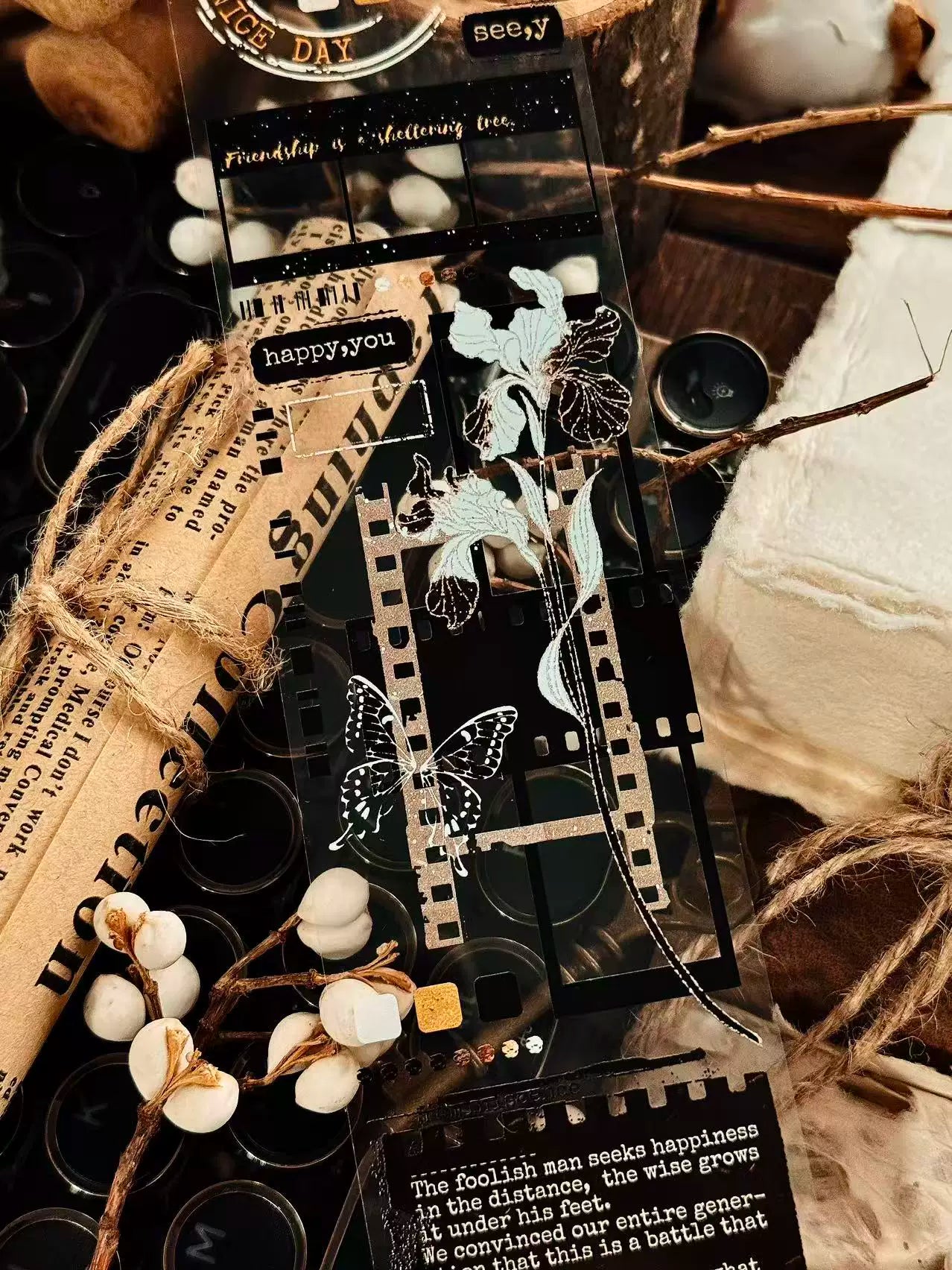 Linlanxi Vol13【Iris Flower】Original Design Retro Exquisite Light Vintage Decorative Washi Pet Tape