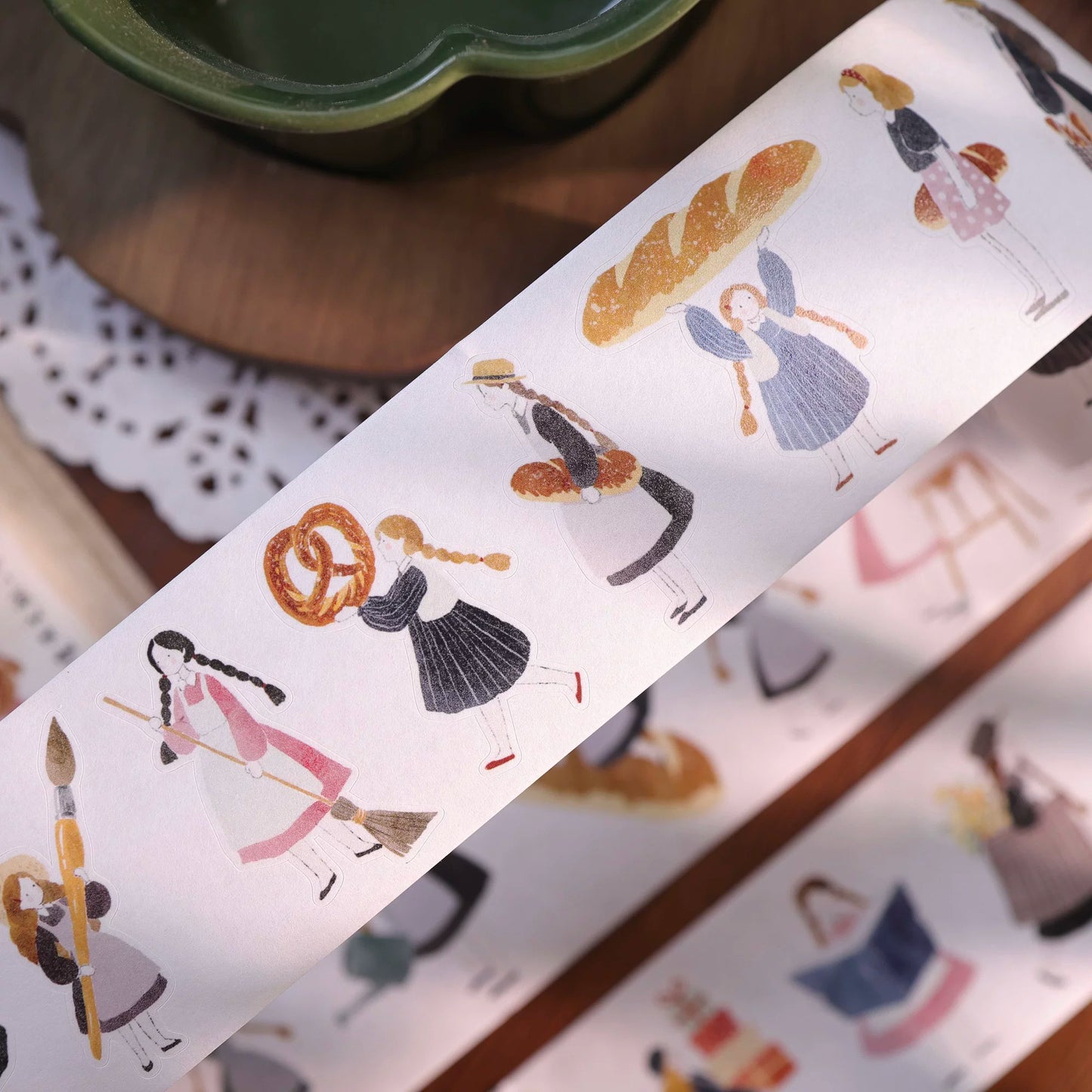 YiEr Vol8【Flower Eating Leisure】Salt Series Pre-cut Orginal Design Washi Tape and PET Stickers