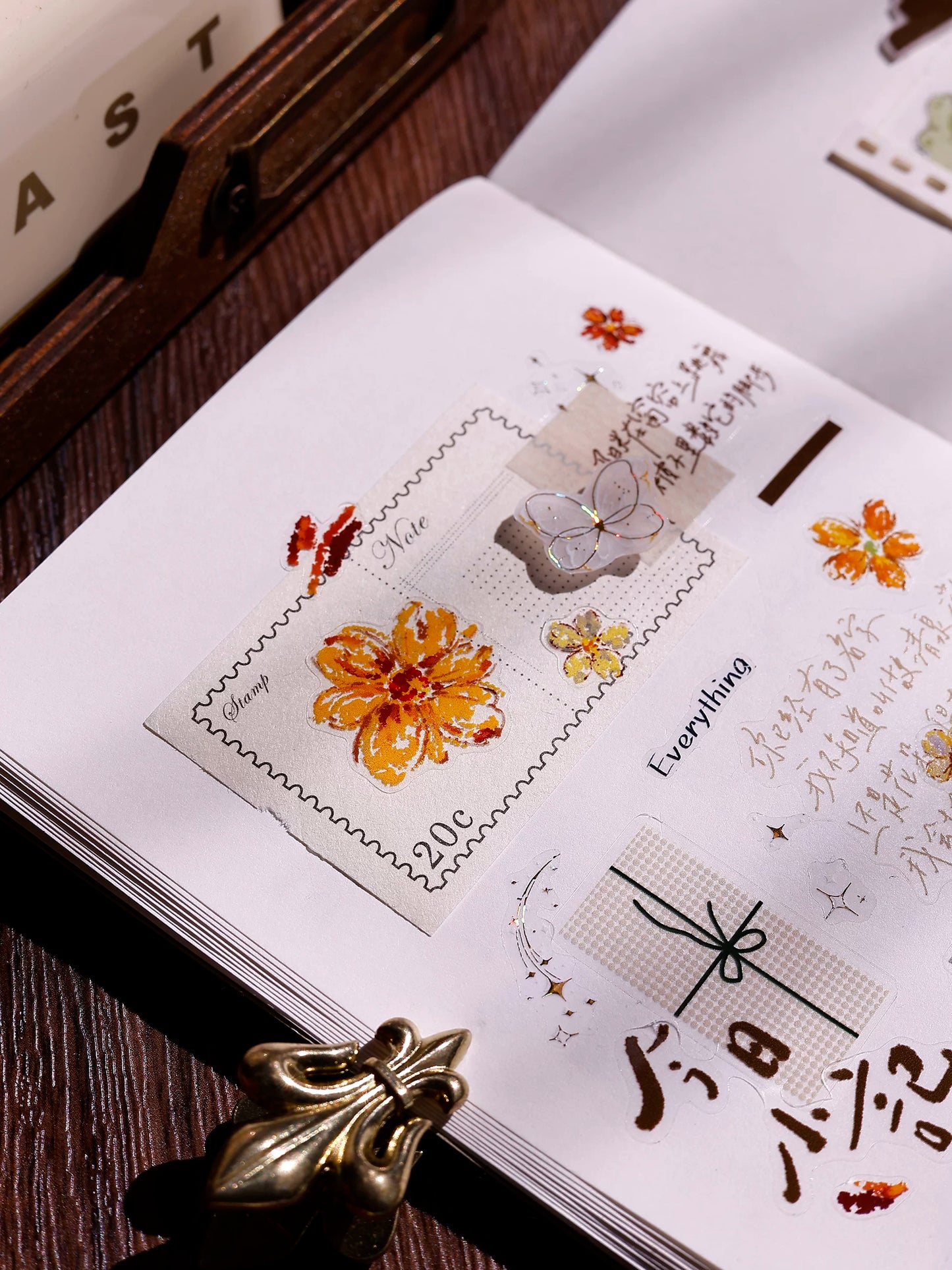 XiaoBaiJia Salt Series【Shallow Salt Flower Town】Pre-cut Orginal Design Flora Washi/Pet Tape Light Retro Stickers