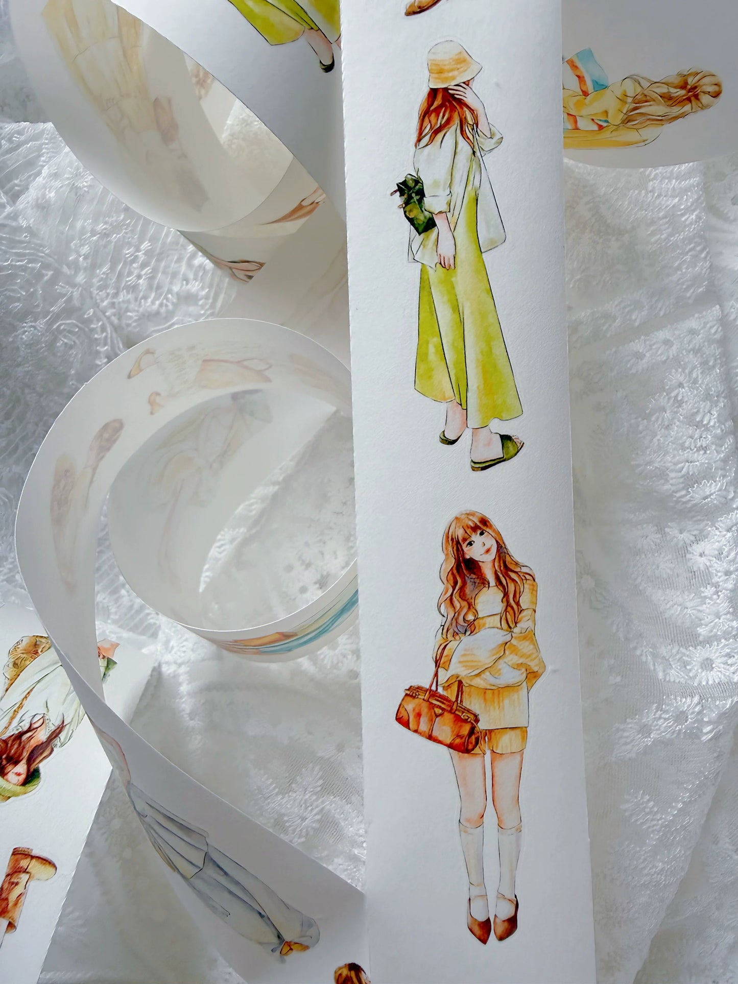 ZaoZao Vol4【Lemon Sea Salt】Original Design Kiss-Cut Washi PET Tape Stickers,for Scrapbook Supplies,Journaling,Junk Journal,Bullet Journal,Planner Stickers
