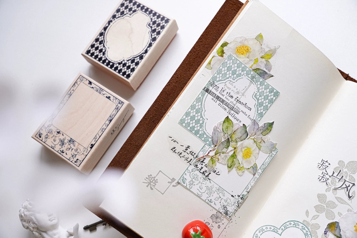 Yuanzi Vol7【Border Series】Upgraded Rubber Retro Maple Stamp for Washi Tape