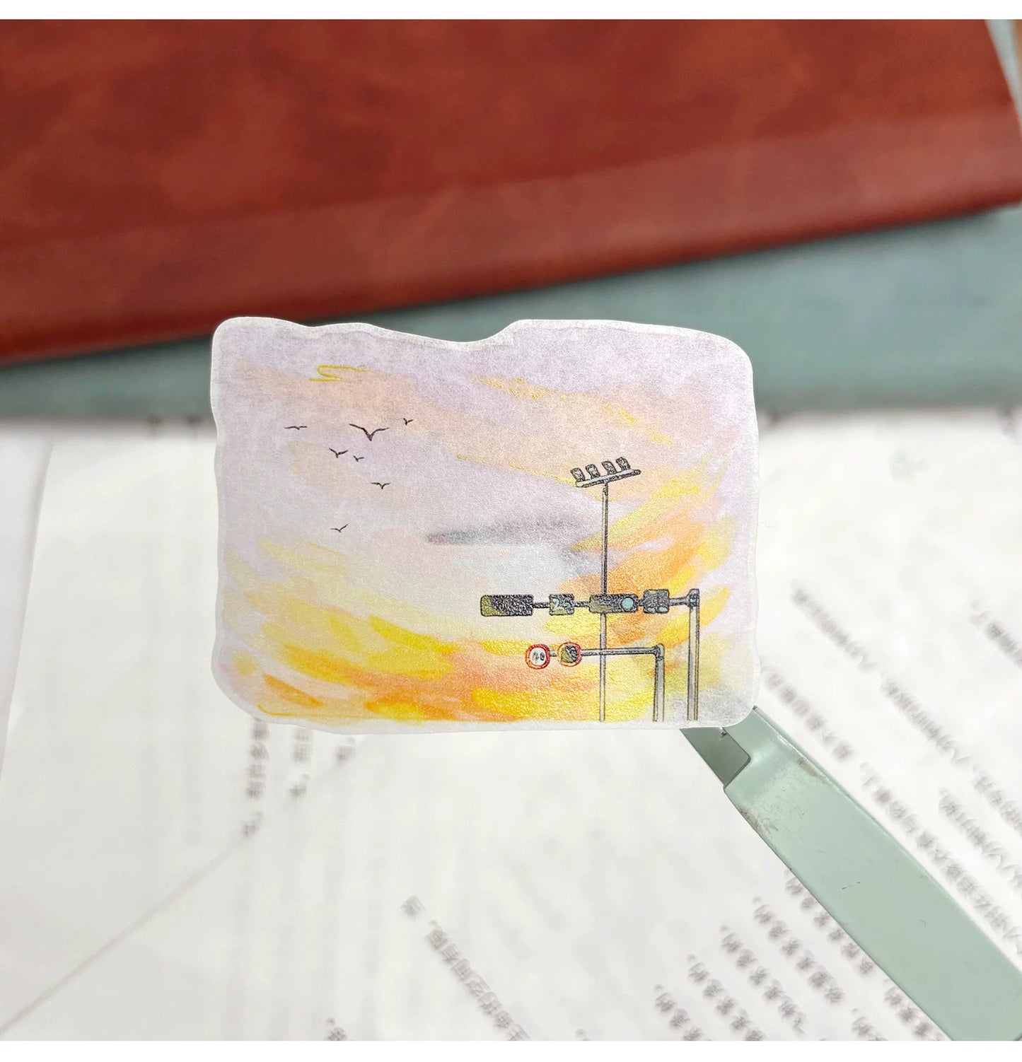 ZiYuanSu【Sunset Glow】Background Sunset Scene Pre-cut Washi/PET Tape