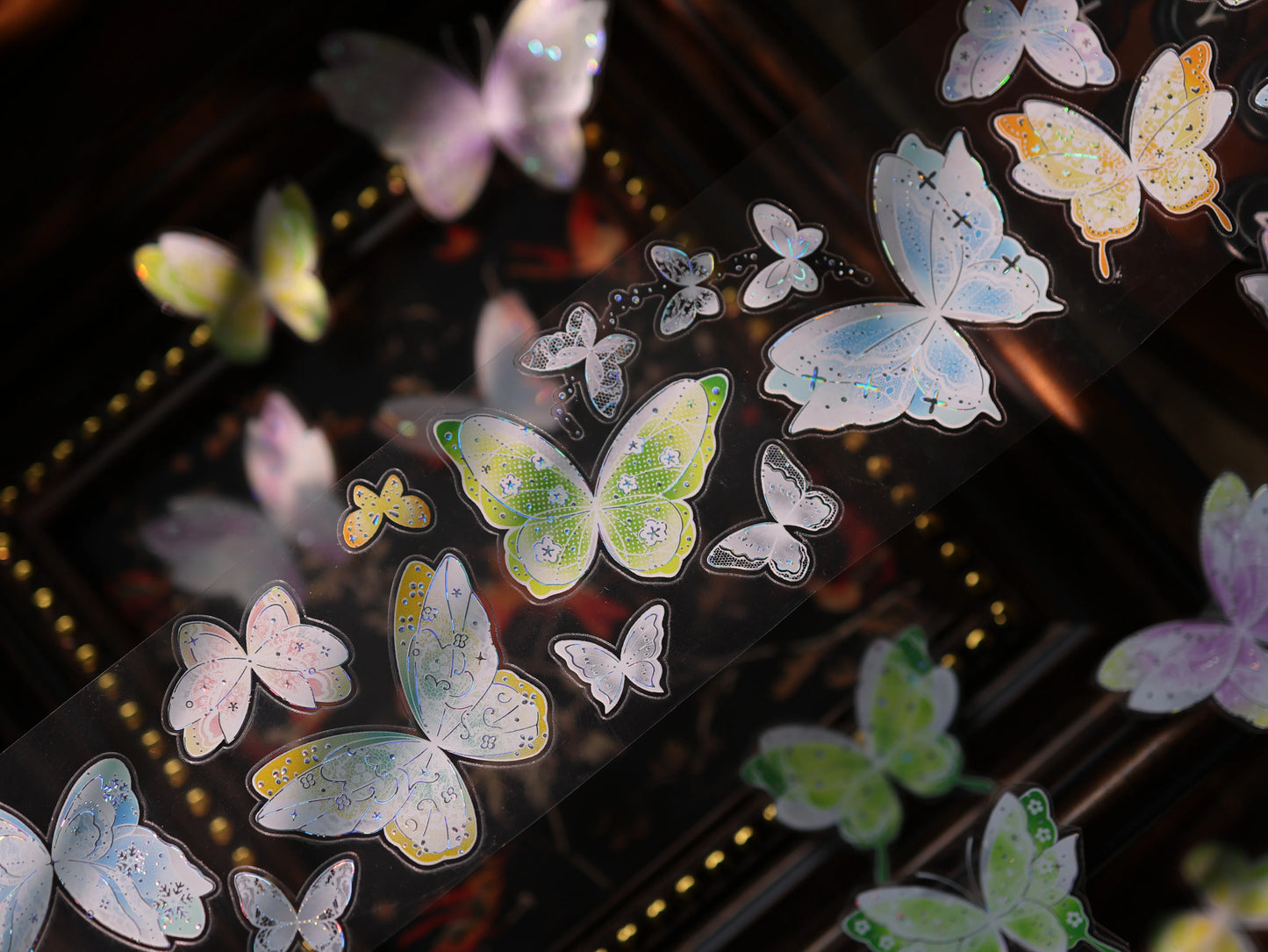 YiEr Vol17【Cicada Dream Butterfly】Kiss-cut Butterfly Washi Tape and PET Stickers