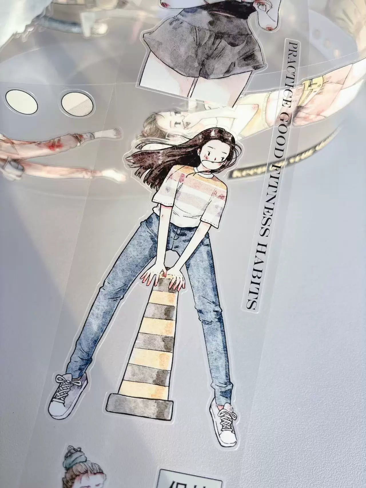 Kaixiaoxun Vol11【Keep Moving】 Pre-Cut Long Loop Washi/Matte PET Tape for Scrapbook Supplies,Junk Journal Supplies