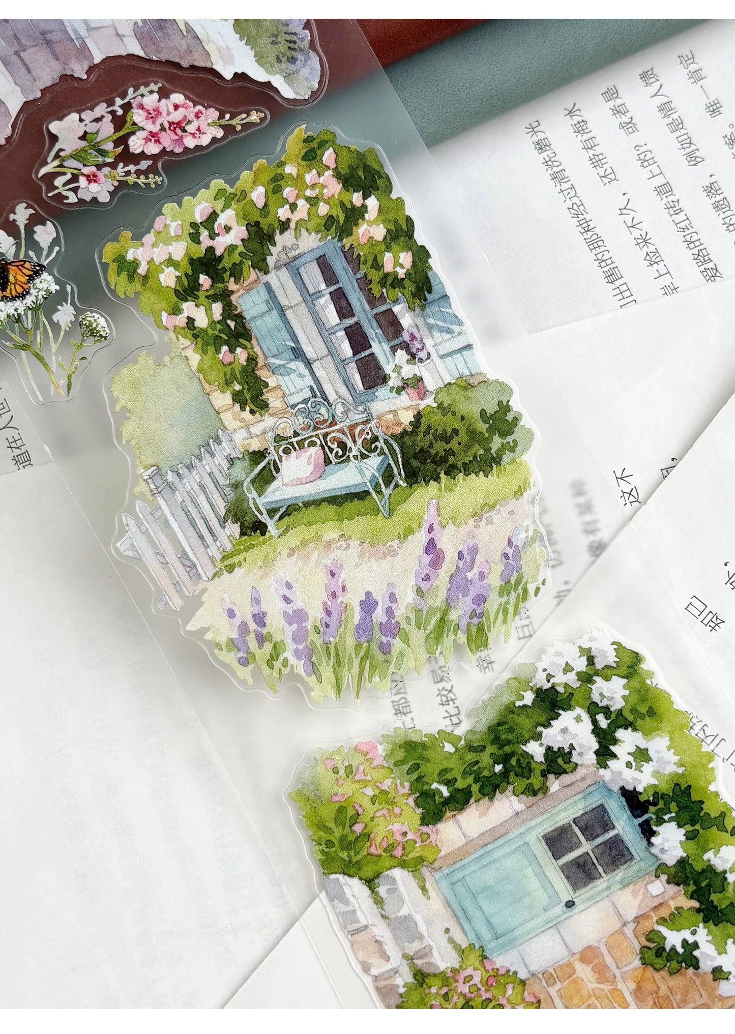 ZiYuanSu Vol15【Summer Garden Scene】Background Scene Pre-cut Washi PET Tape