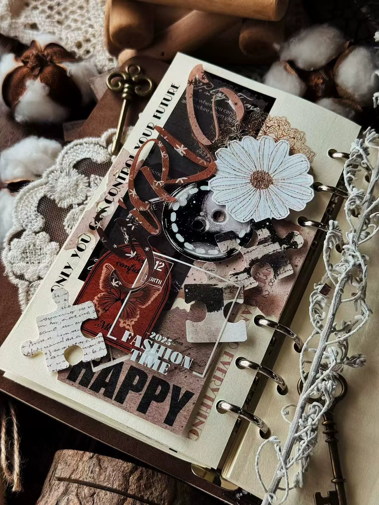 Linlanxi 【Residual Charm and Flowing Light】Original Pre-cut Washi/Pet Tape,New Fashion Retro Wider English Text