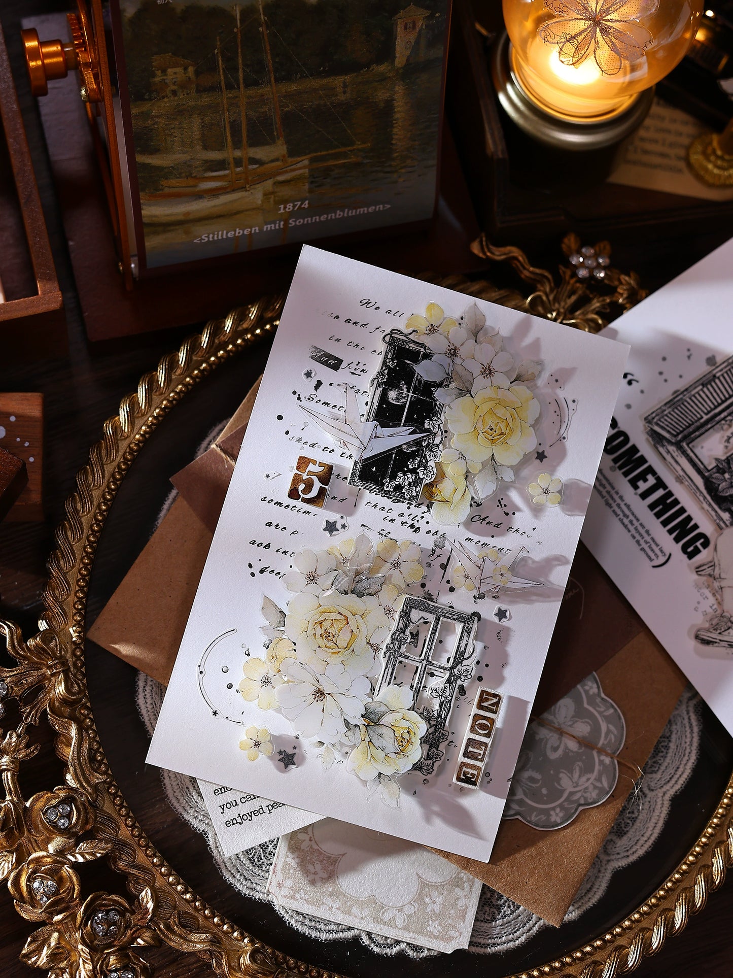 XiaoBaiJia【Window】Light Retro Orginal Design Washi Pet Tape Landscape Stickers