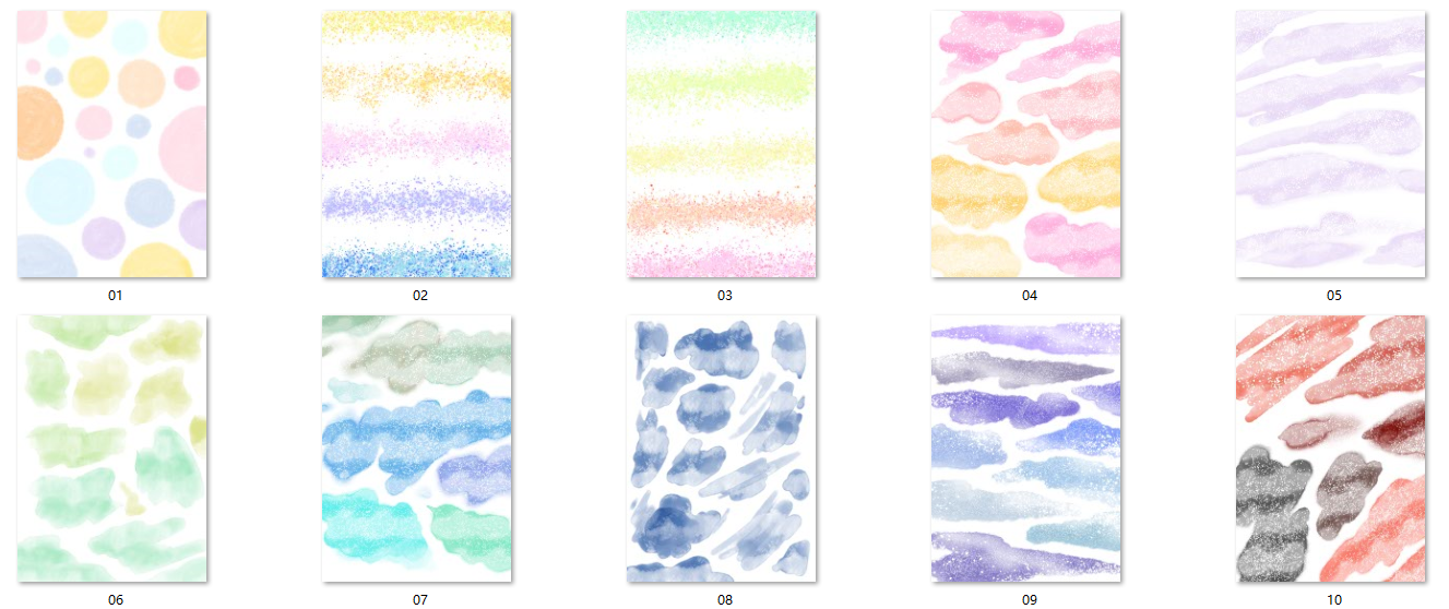 Rita's Little World【Blunt background】Original Washi Paper Material Sticker A4 Book