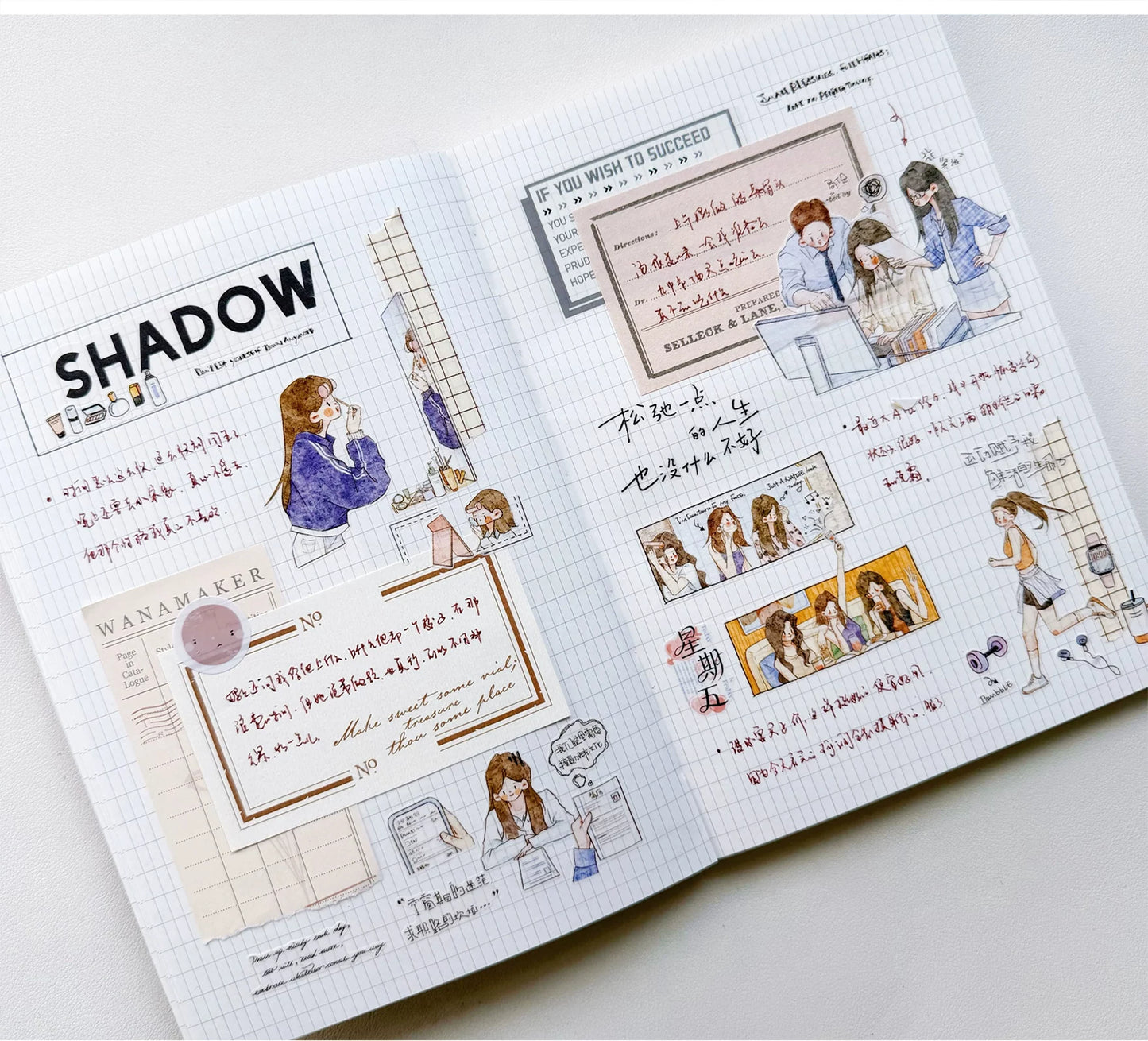 XingXing Vol12【A Path Adorned with Blossoms】 Pre-cut Salt based Daily Growth Path for Girls, Healing and Striving for a Lifetime Washi PET Tape