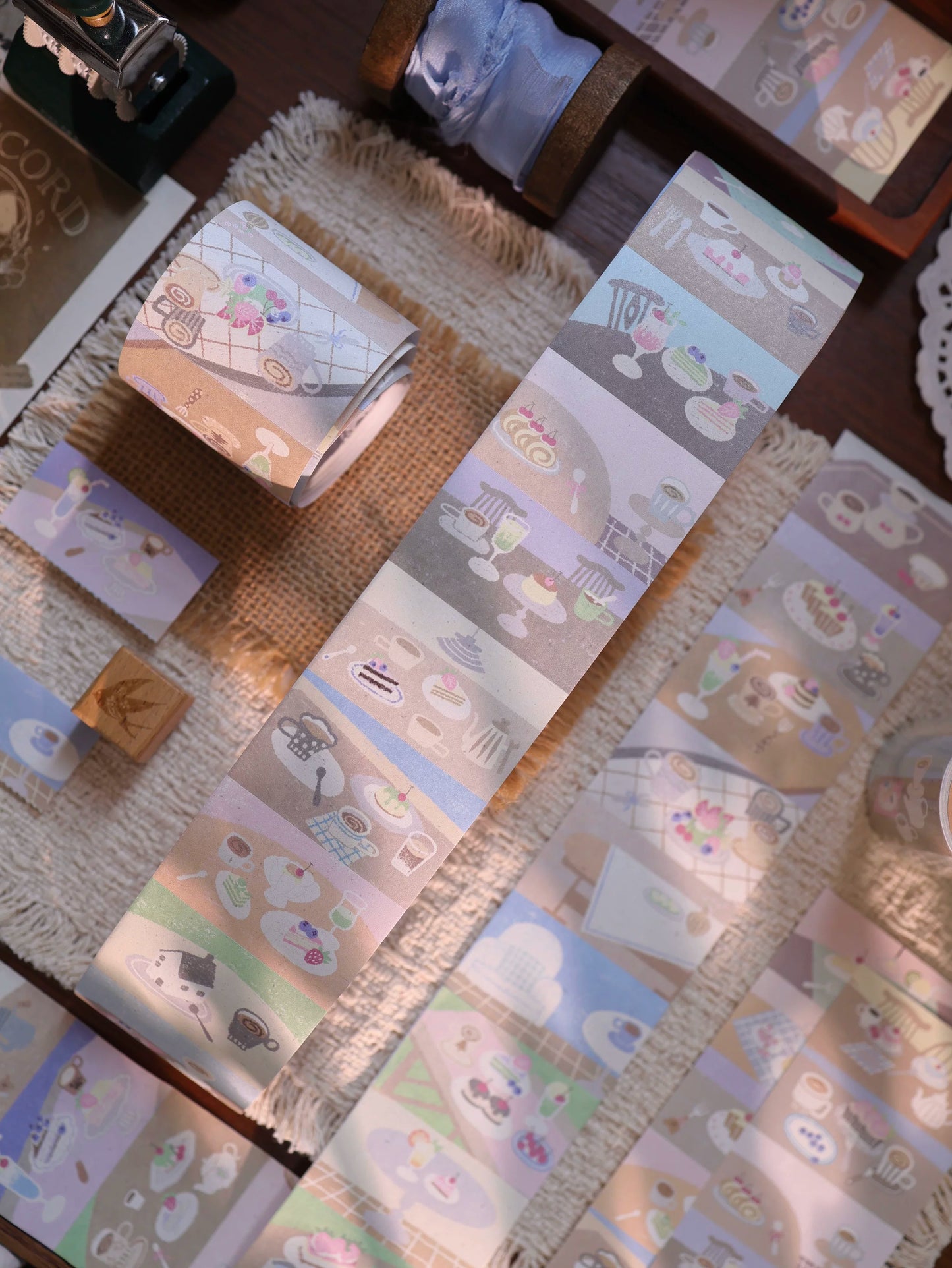 YiEr Vol8【Afternoon Snack】Salt Series Pre-cut Orginal Design Tear-off Notes Roll Washi Pet Tape