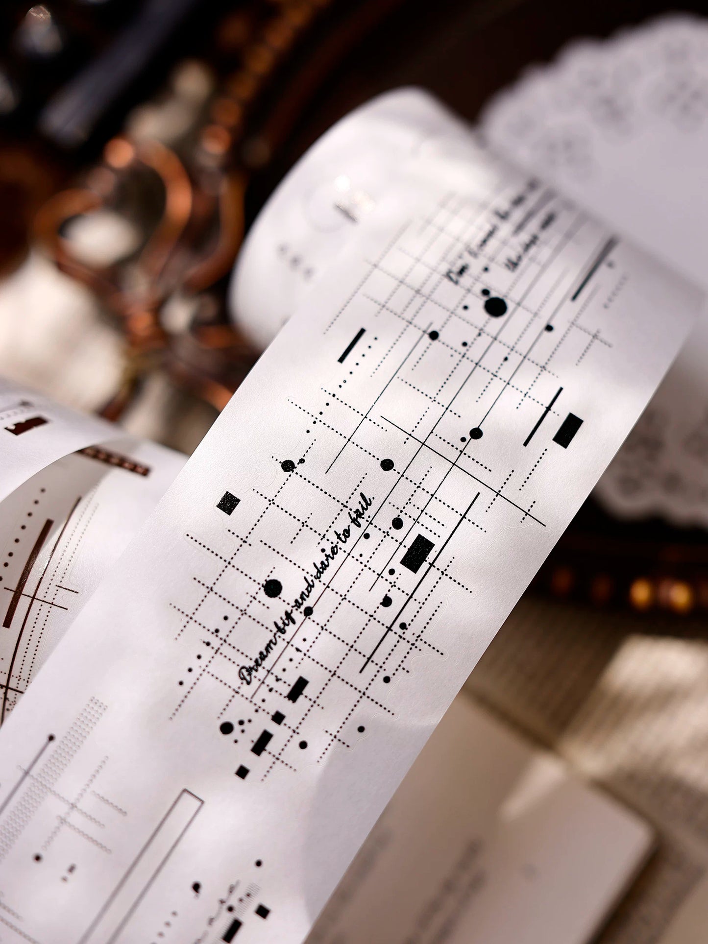 XiaoBaiJia Salt Series【Shadow Serenade】Pre-cut Orginal Design Washi/Pet Tape Light Retro Stickers