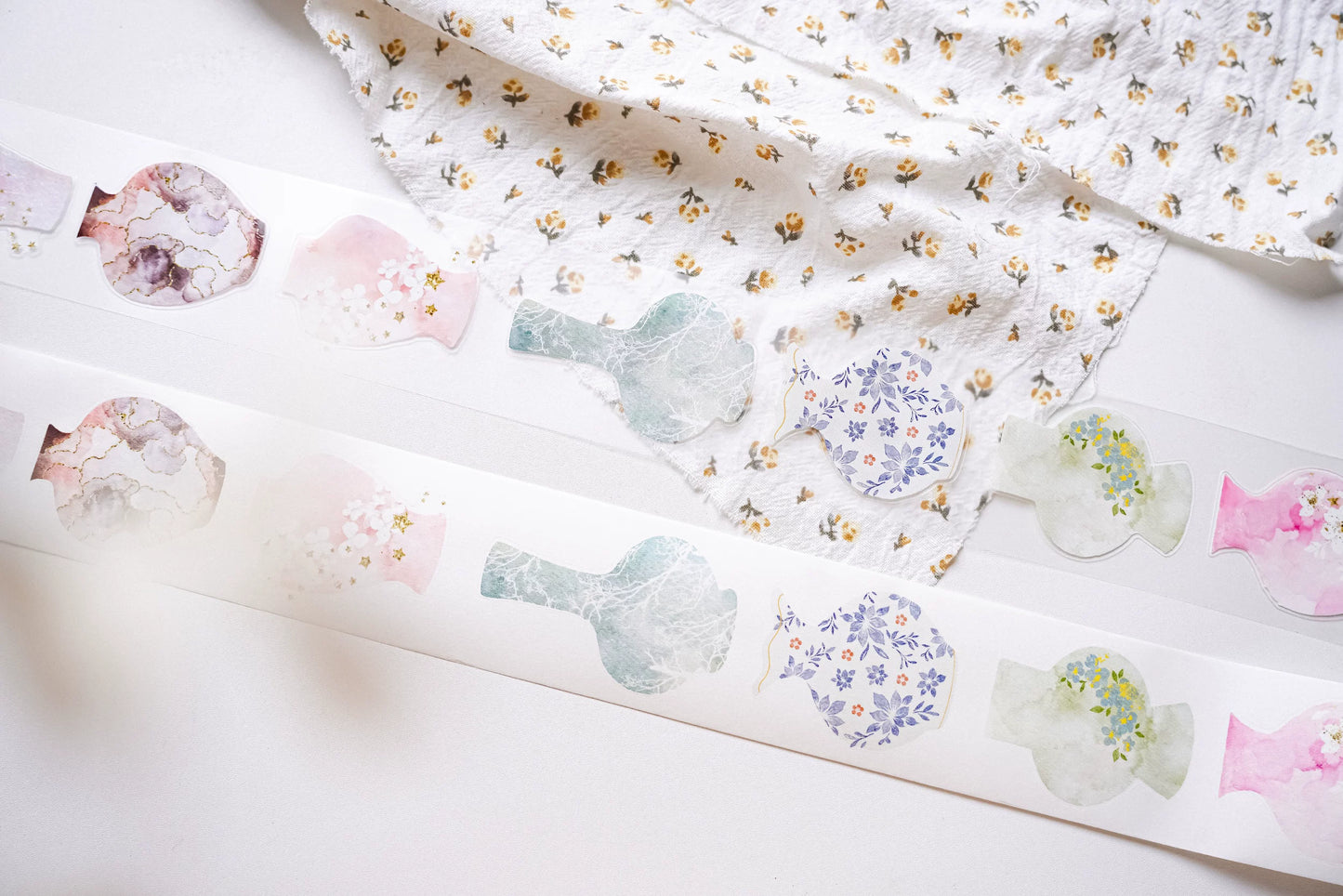 Yuanzi-Jennyuanzi【Nianci 2】Vorgeschnittenes Vase Washi PET Tape