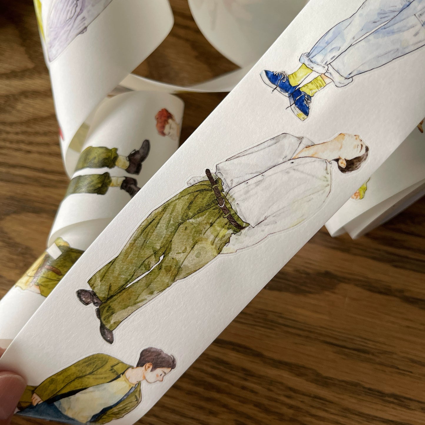 DingDing Vol10【34#That Cute Guy】Original Design Pre-Cut Washi/PET Tape Stickers,for Scrapbook Supplies,Journaling,Junk Journal,Bullet Journal,Planner Stickers