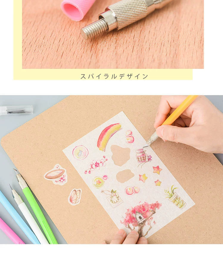 Handheld Pen Knife,Cutting Pad,Cutting tape,Cutting Pen Knife,Rubber Seal Carving Knife,Cutting Paper Pen,Handmade Knife,Art Knife