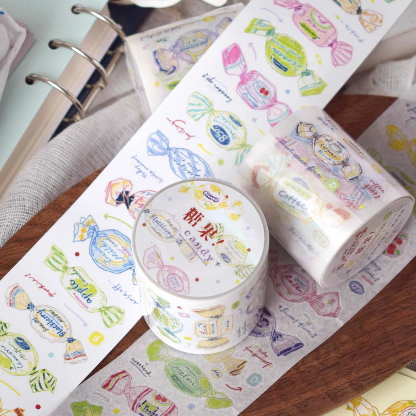 Dover Original【Candy 】Pre-cut Salt Cute Candy Washi Tape Sticker
