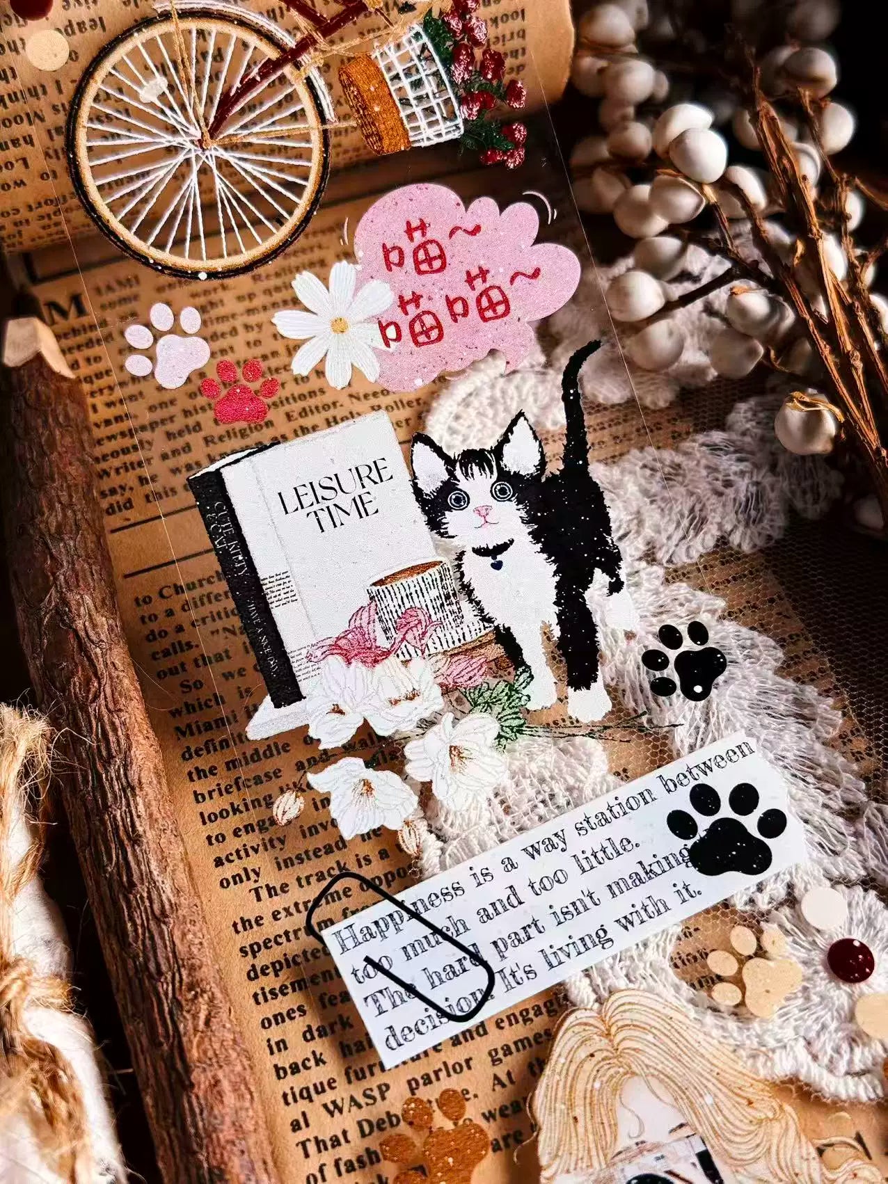 Linlanxi Vol14【I Allow Leisure Time】Original Design Retro Exquisite Vintage Decorative Washi/Pet Tape