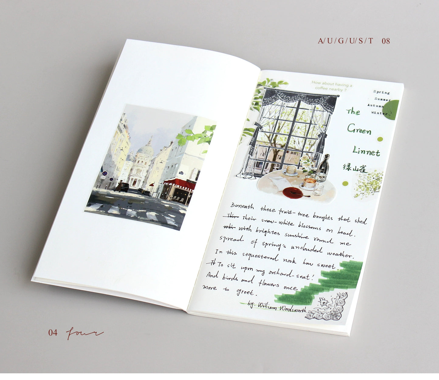 Moodtape【Walking and Drinking Coffee】Original Washi Tape Street View Coffee Stickers