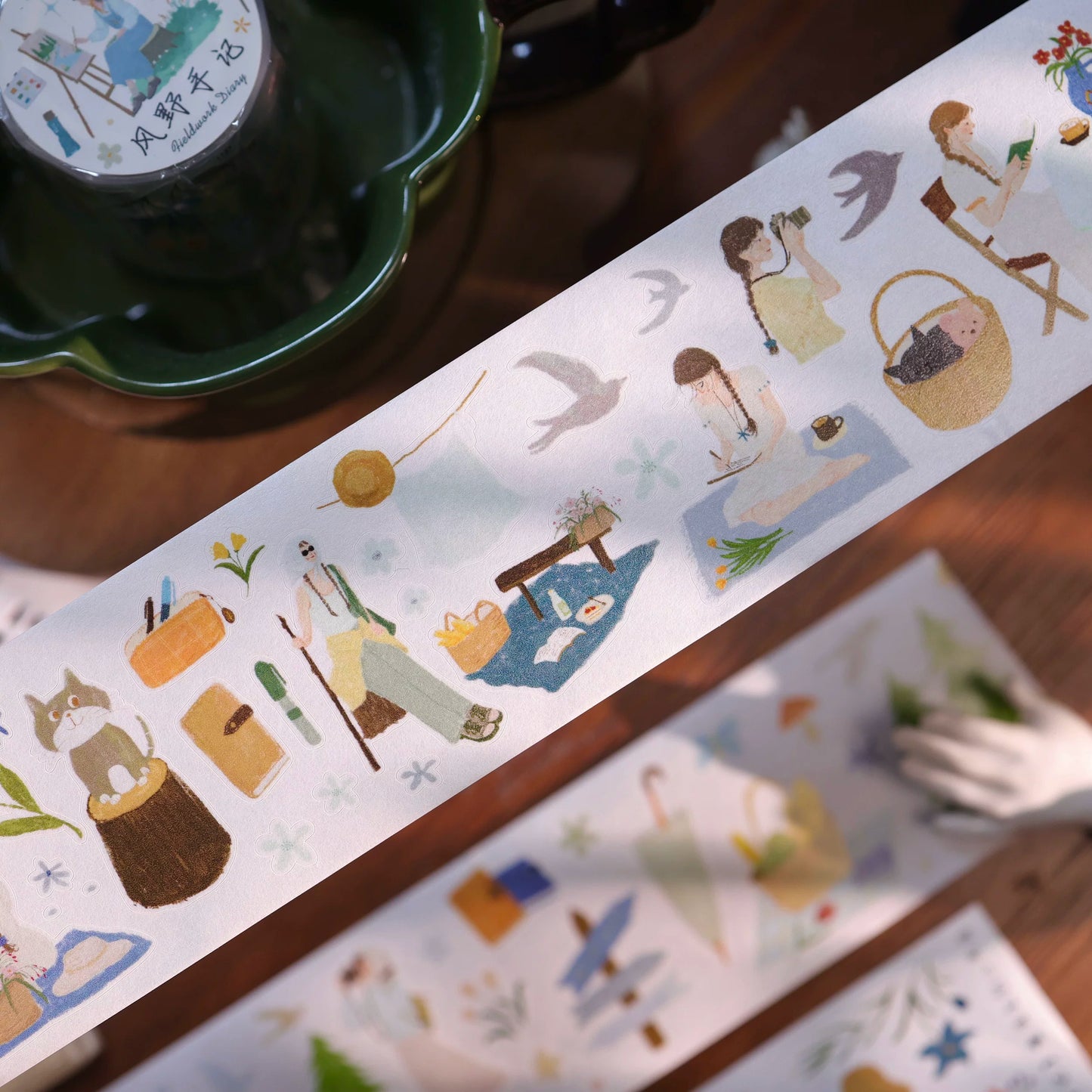 YiEr Vol8【Wind Field Notes】Salt Series Kiss-cut Washi Tape and PET Stickers