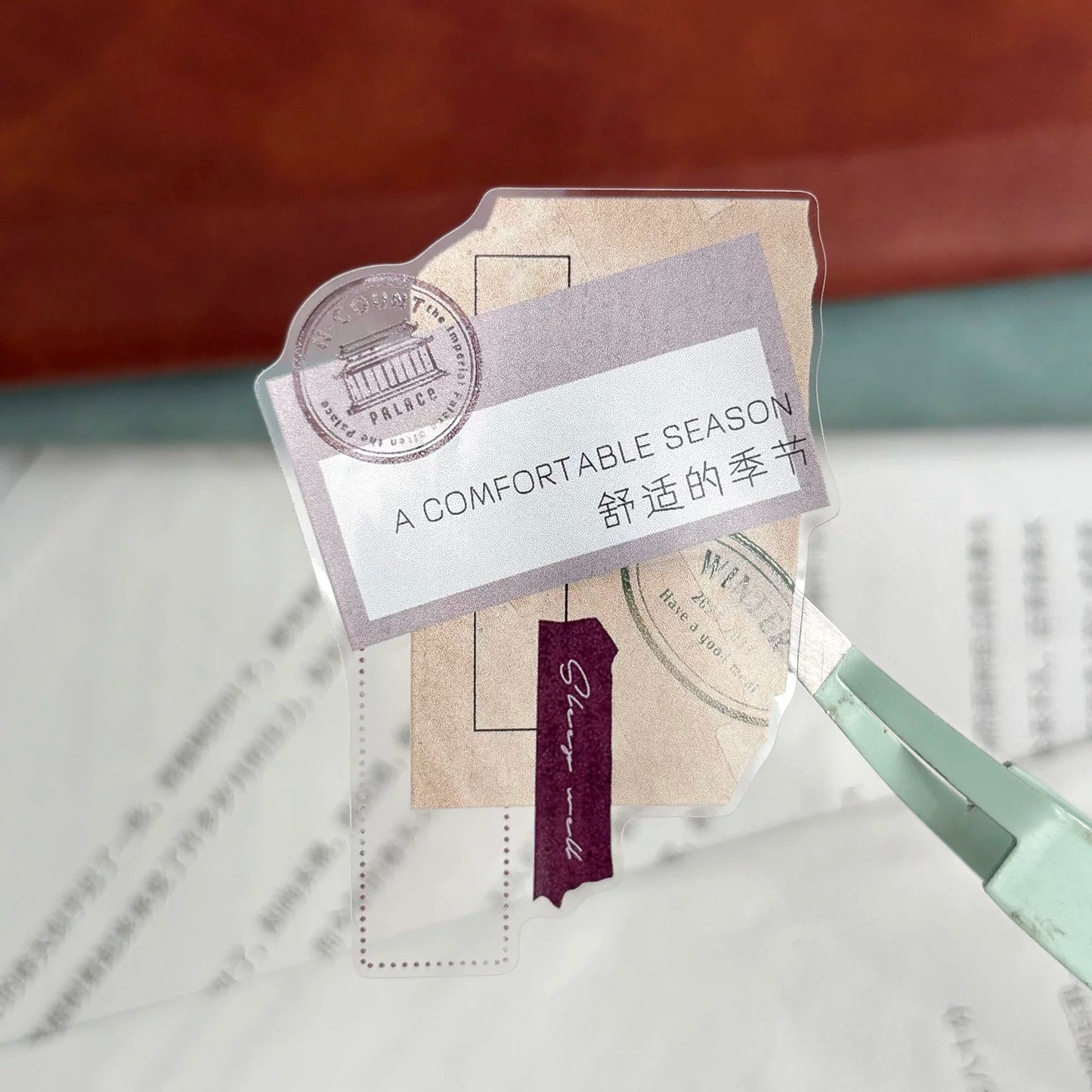 ZiYuanSu【Delightful Weather and Beautiful Prospects】Background Text Scene Pre-cut Washi/PET Tape