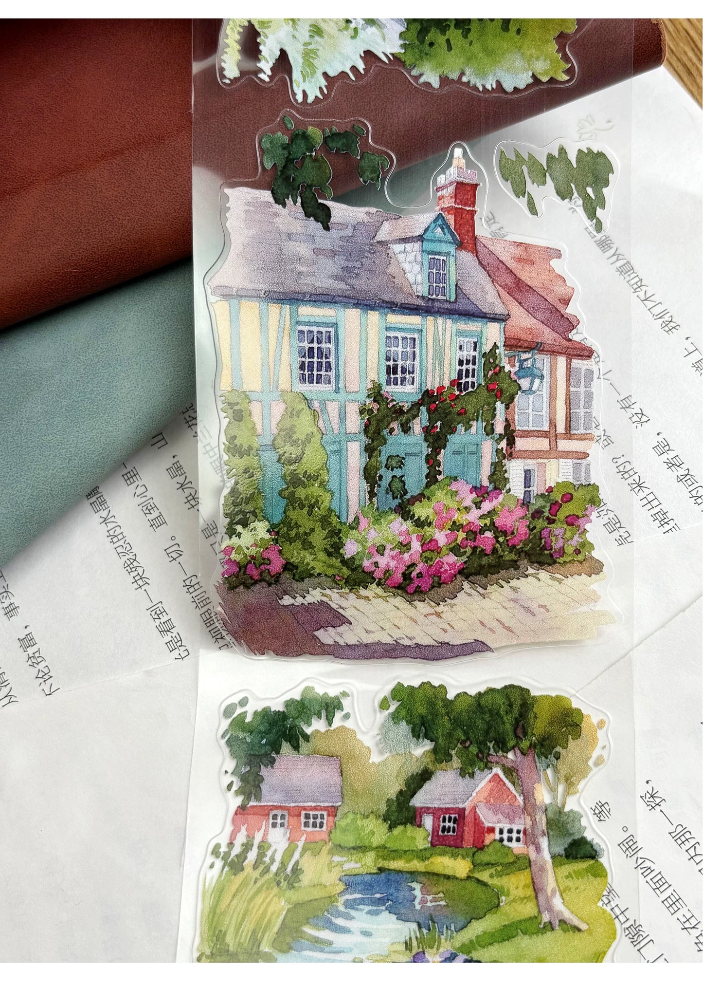 ZiYuanSu Vol15【Summer Garden Scene】Background Scene Pre-cut Washi PET Tape