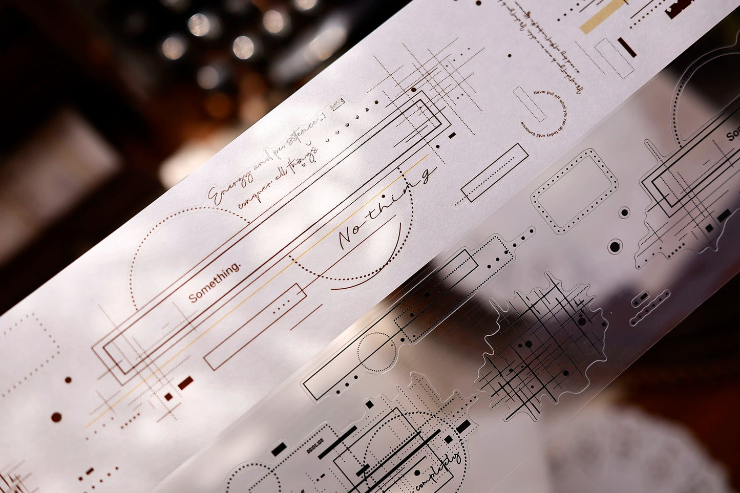 XiaoBaiJia Salt Series【Shadow Serenade】Pre-cut Orginal Design Washi/Pet Tape Light Retro Stickers