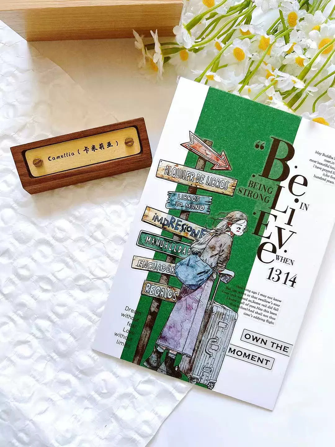 Kaixiaoxun Vol13【Depart】 Pre-Cut Long Loop Washi/Matte PET Tape for Scrapbook Supplies,Junk Journal Supplies