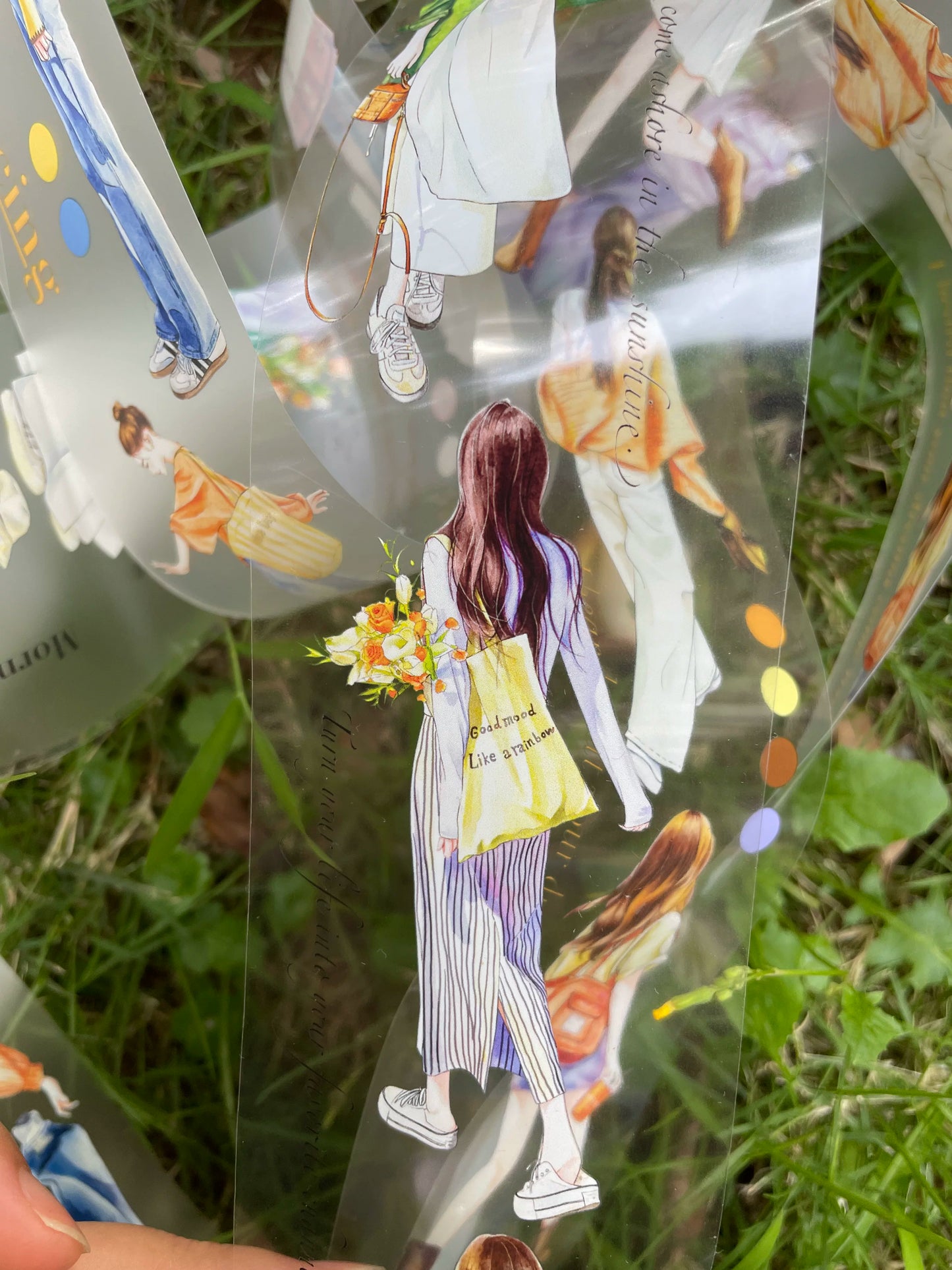 ZaoZao Vol1【Meet】Original Design Kiss-Cut Washi PET Tape Stickers,for Scrapbook Supplies,Journaling,Junk Journal,Bullet Journal,Planner Stickers