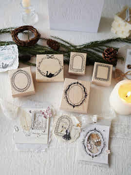 STARRY NIGHT Vol8【Fairy Tale Memories】Orginal Design Retro Practical Border Maple Hand Tent Stamp