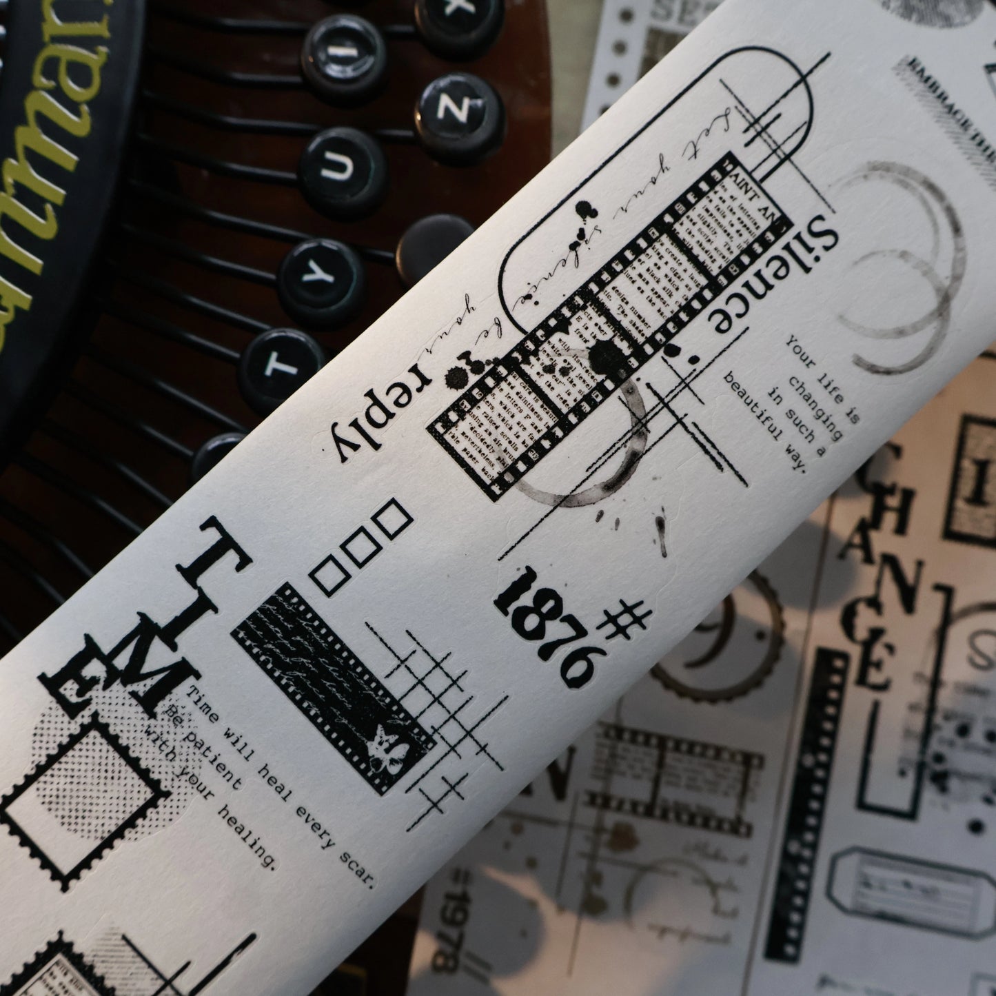 YiEr Vol15【Old Collection】Orginal Design Pre-cut Washi/Pet Floral Tape Light Retro Landscaping Stickers