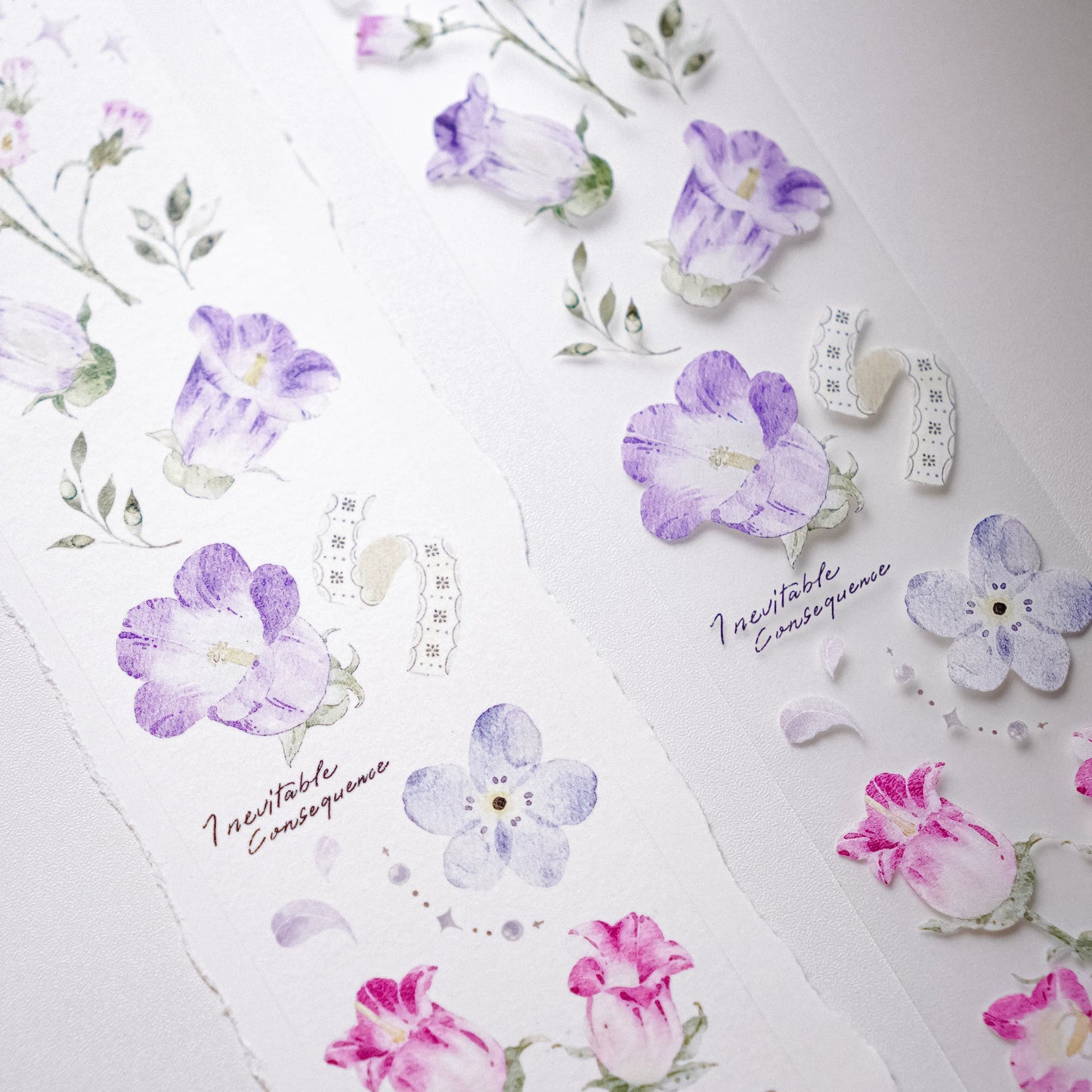 YuanZi Vol7【A Touch of Spring】Orginal Design Washi/Pet Tape Light Retro Flowers Stickers,for Scrapbook Supplies,Scrapbook Tape Stickers,Junk Journal Supplies