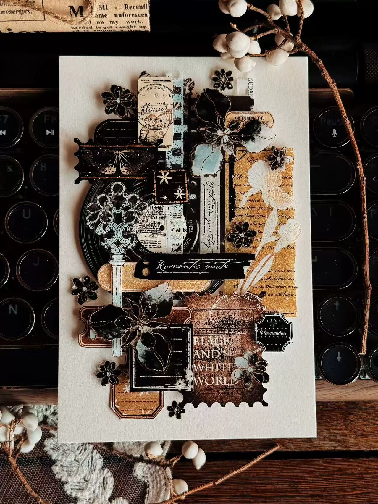 Linlanxi Vol13【Vintage Lace Trim】Original Design Retro Broken Paper Bookkeeping Washi Pet Tape