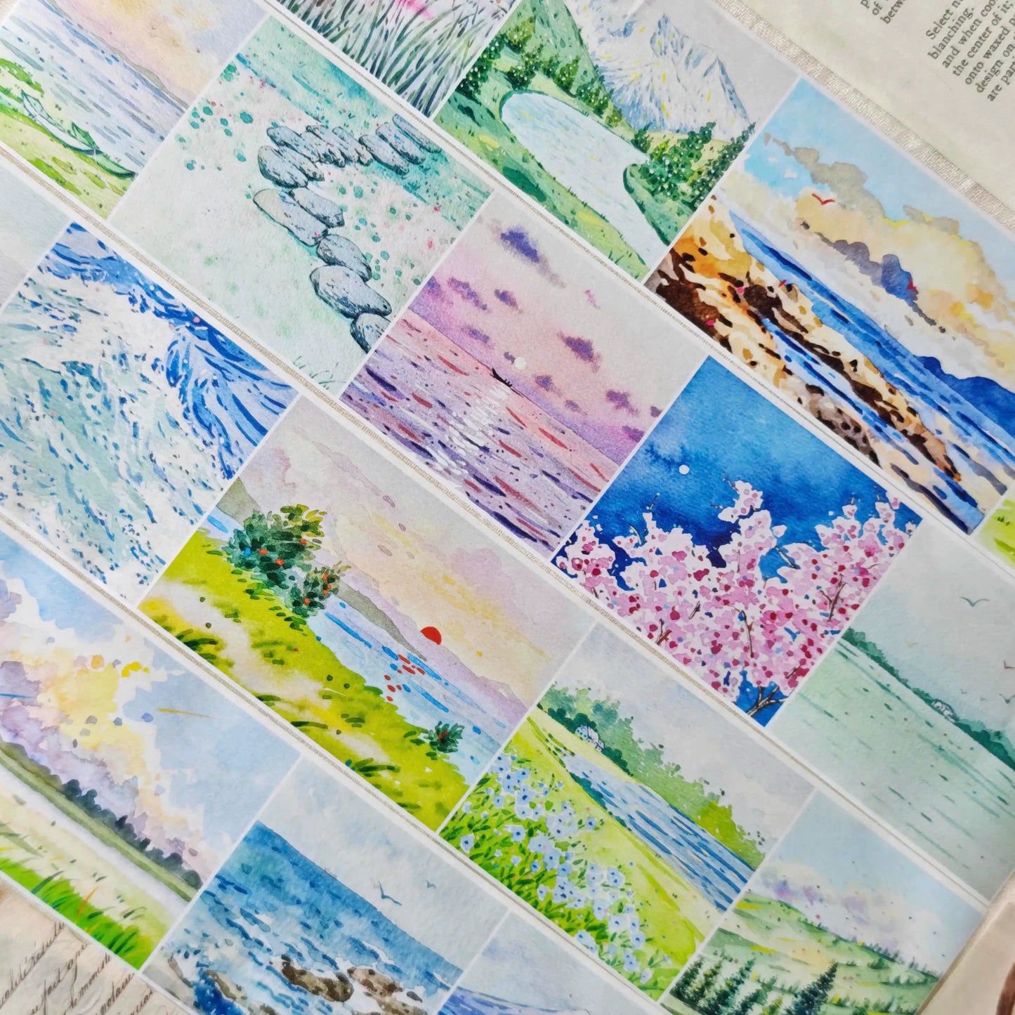XingXing Vol7【Mountains and Seas Stretch Endlessly】 Pre-cut Light Retro Scene Washi/PET Tape