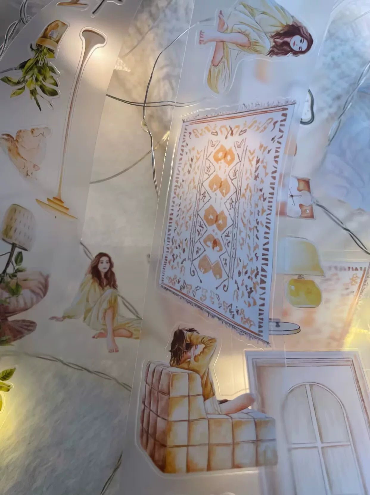 ZaoZao Vol3【Nest】Original Design Kiss-Cut Washi PET Tape Stickers,for Scrapbook Supplies,Journaling,Junk Journal,Bullet Journal,Planner Stickers