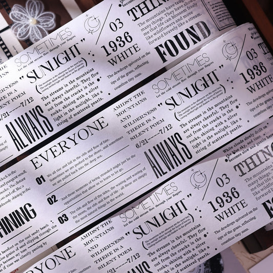 XiaoBaiJia【Paragraph】Light Retro Orginal Design Washi Pet Tape Landscape Stickers