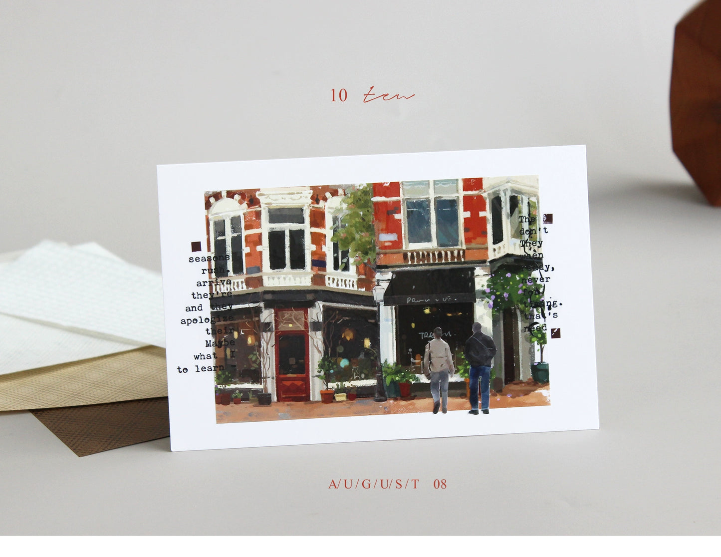 Moodtape【Walking and Drinking Coffee】Original Washi Tape Street View Coffee Stickers