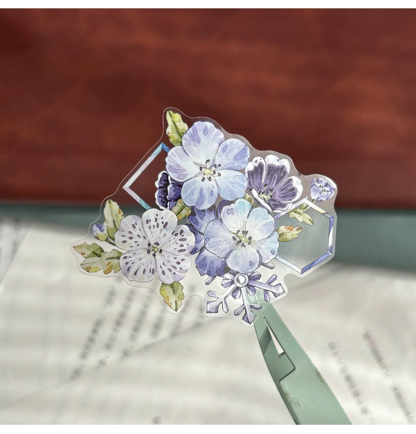 ZiYuanSu Vol15【Baby Blue Eyes】Follower Background Scene Kiss-cut Floral Washi Tape and PET Stickers