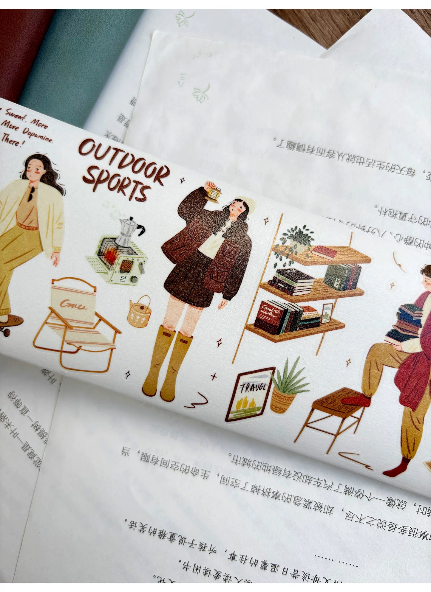 ZiYuanSu【Warm Winter】Background Scene Pre-cut Washi/PET Tape