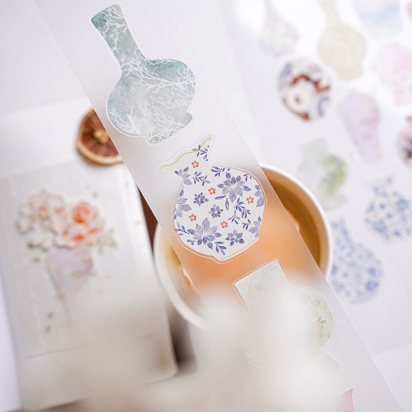 Yuanzi-Jennyuanzi【Nianci 2】Vorgeschnittenes Vase Washi PET Tape