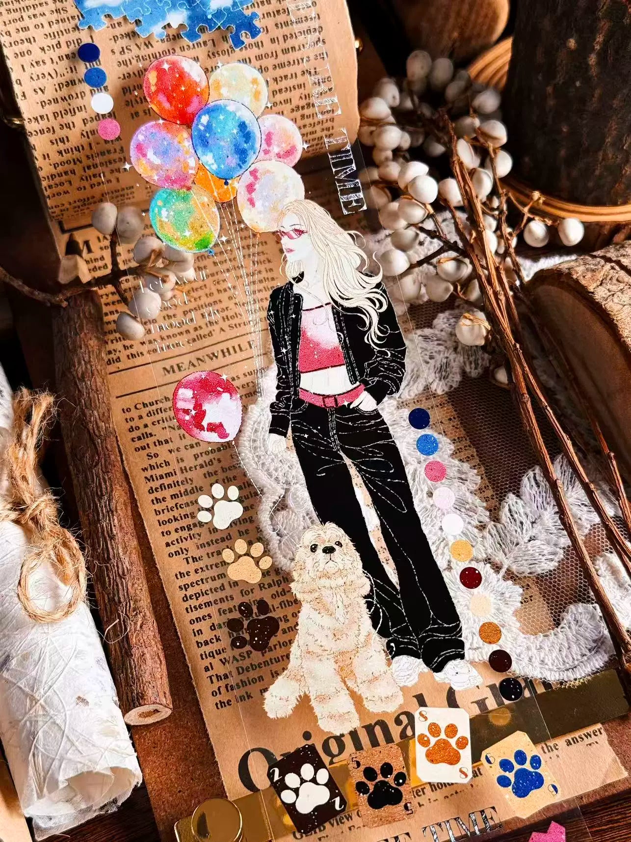 Linlanxi Vol14【I Allow Leisure Time】Original Design Retro Exquisite Vintage Decorative Washi/Pet Tape