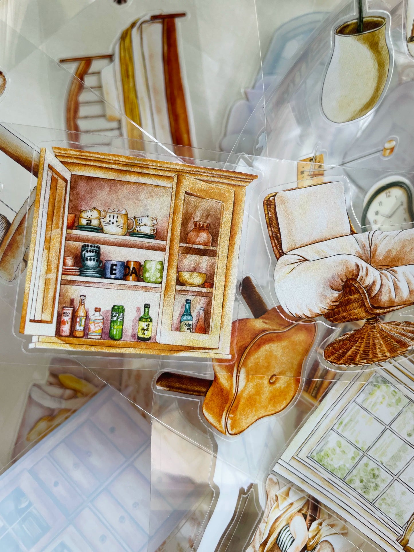 ZaoZao Vol3【Nest】Original Design Kiss-Cut Washi PET Tape Stickers,for Scrapbook Supplies,Journaling,Junk Journal,Bullet Journal,Planner Stickers