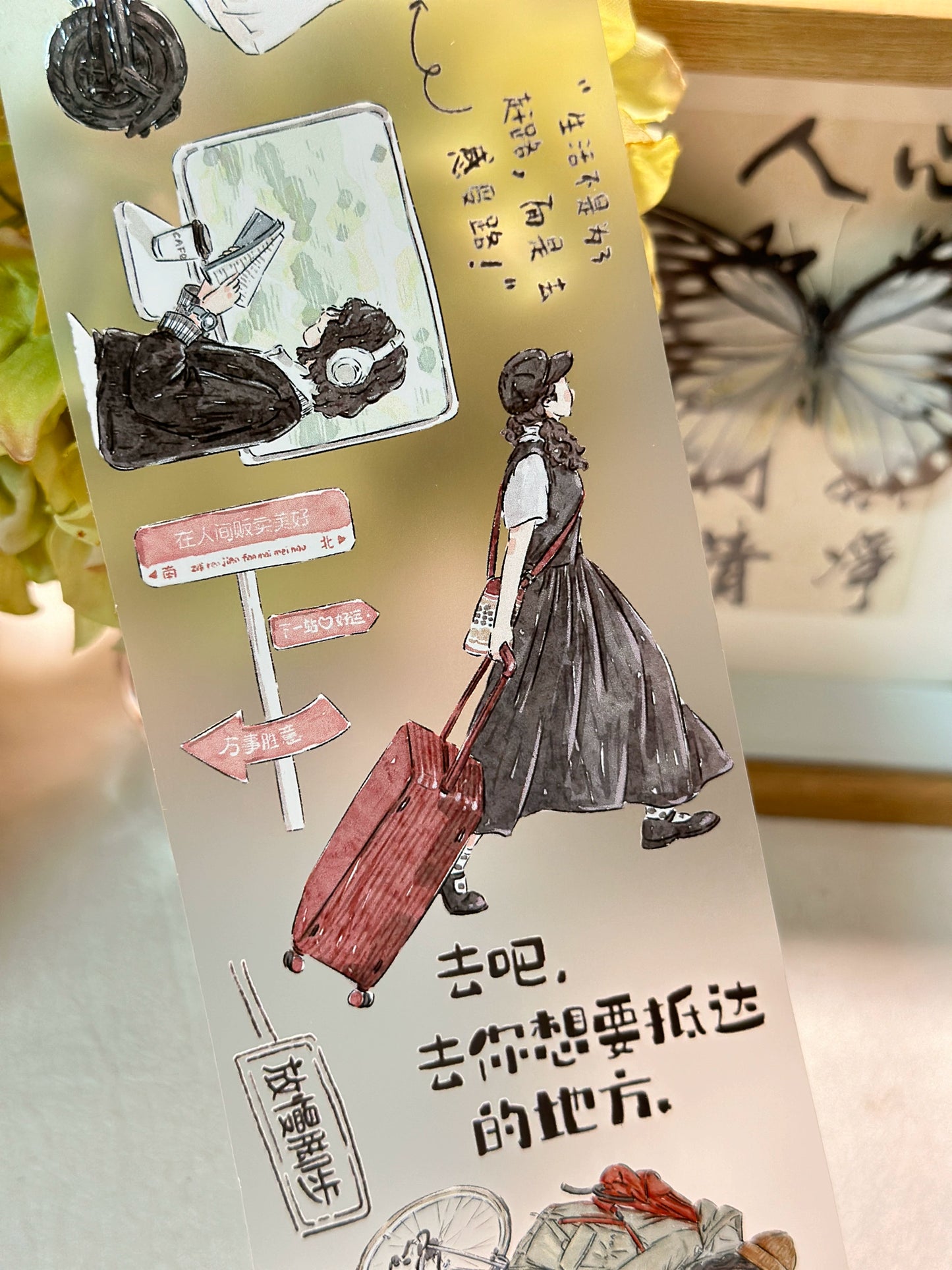 XiYue【Free Verse】Original Character Design Washi/PET Tape Stickers,for Scrapbook Supplies,Journaling,Junk Journal,Bullet Journal,Planner Stickers