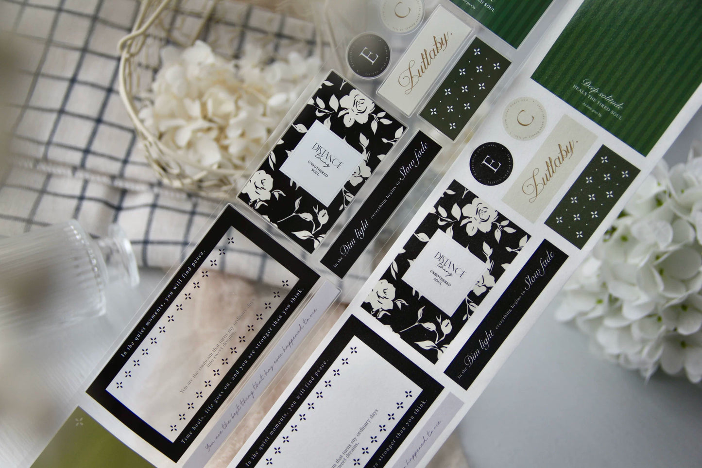 TianCheng-Vol8【Whisper of Blossoms on Paper】Washi PET Tape,for Scrapbook Supplies,Scrapbook Tape Stickers,Junk Journal Supplies