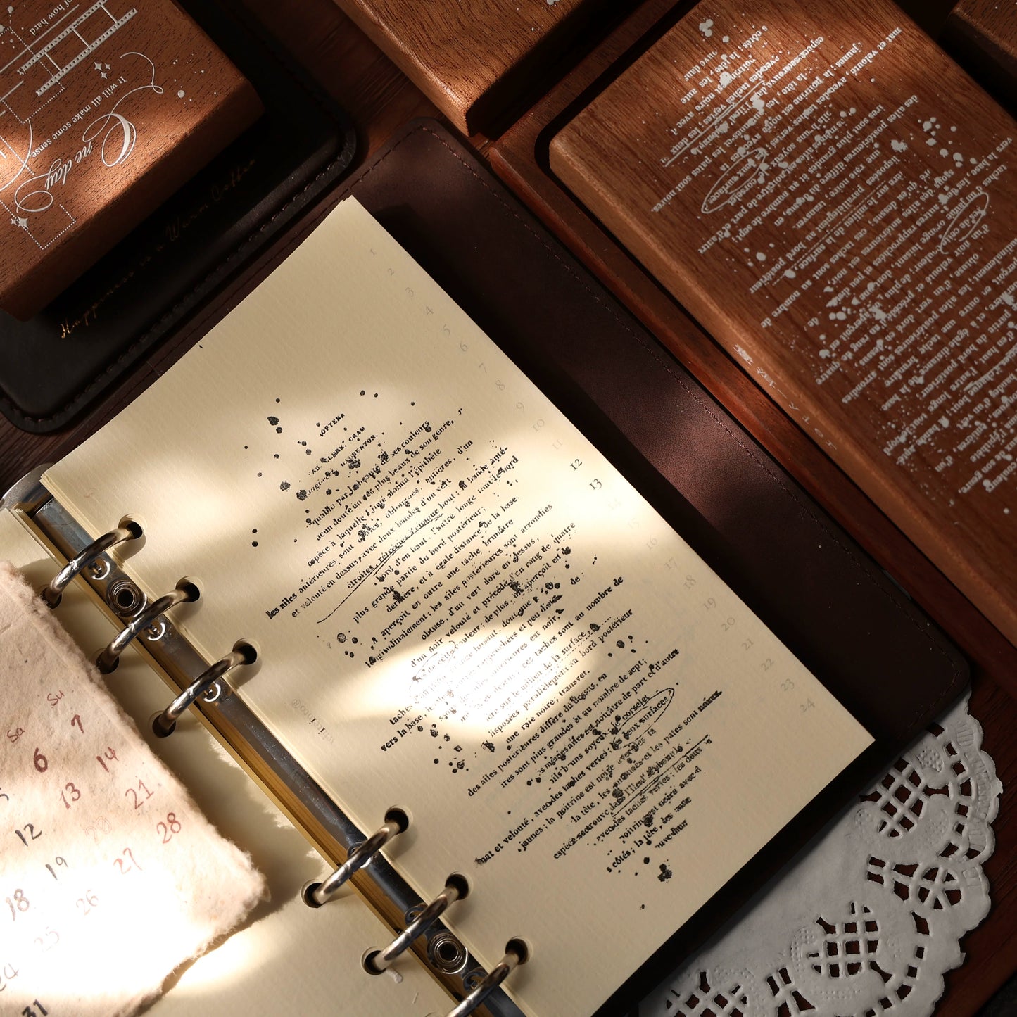 YiEr Vol16【Background Stamp】Imported Maple Red Rubber and Maple Wood Stamp