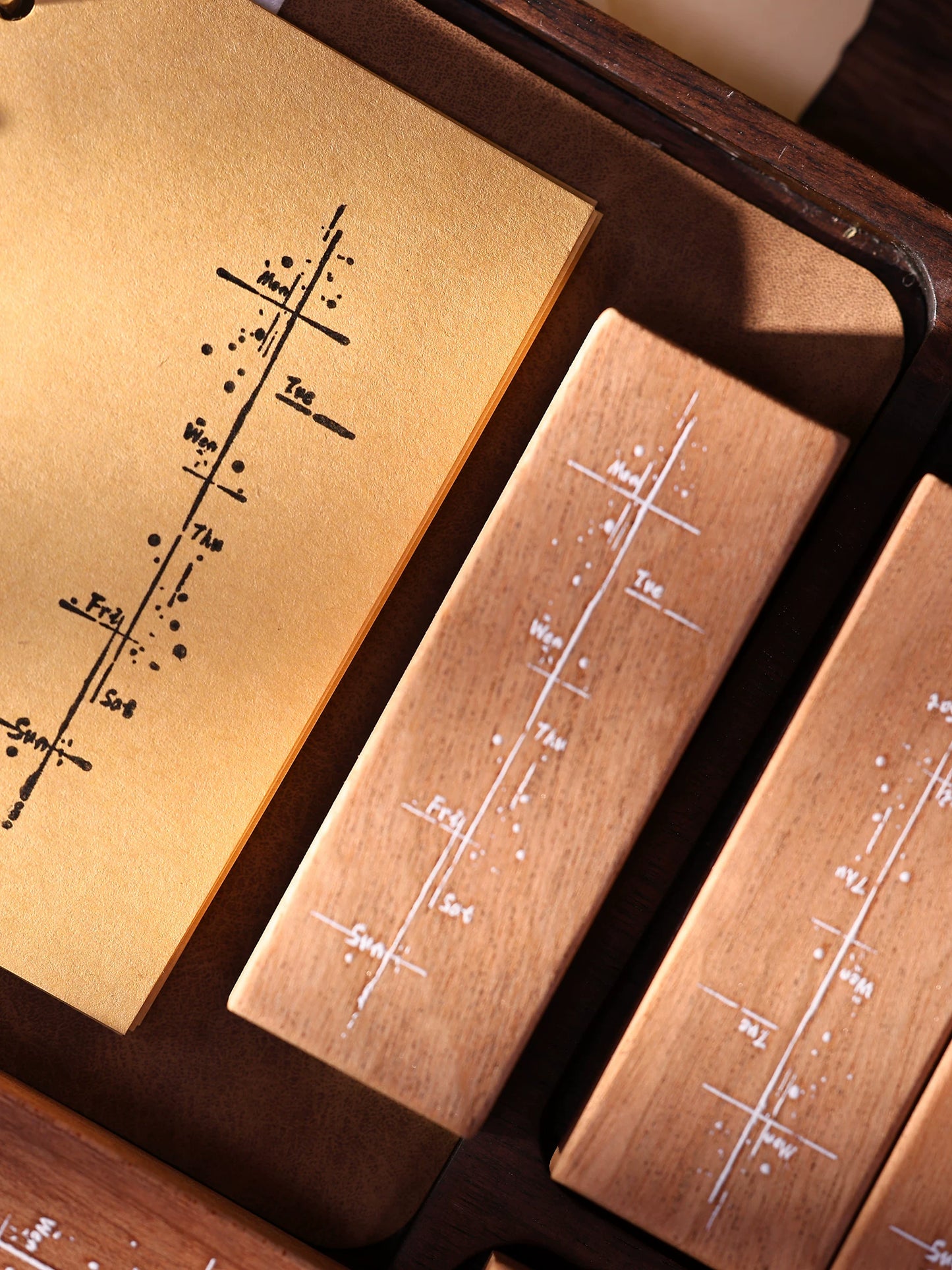 XiaoBaiJia【Basic Salt Backgroud Stamp】Imported Shabili Red Rubber and Maple Wood Stamp