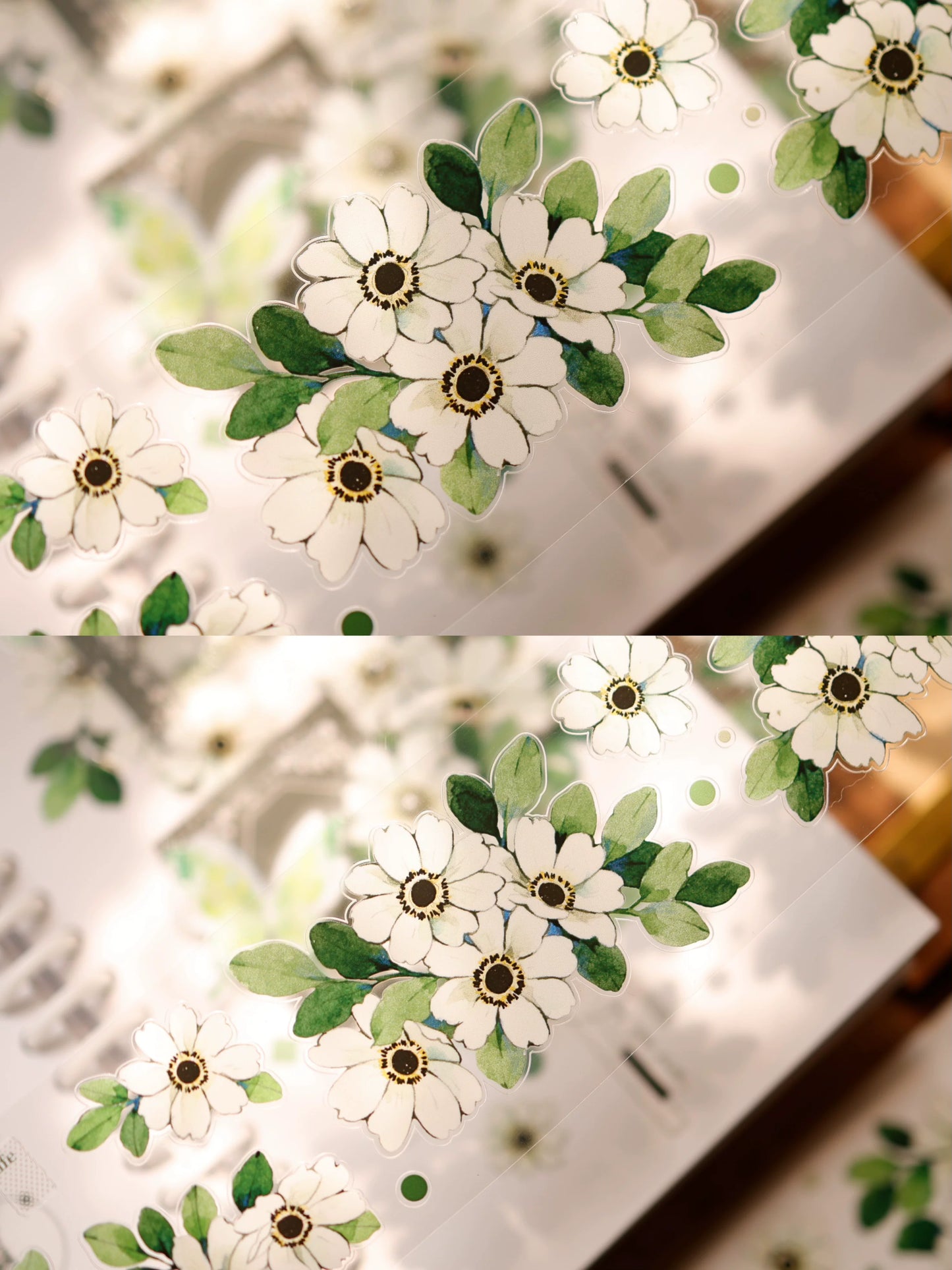 YiEr Vol17【Spring Field Green Letter】Kiss-cut Floral Washi Tape and PET Stickers