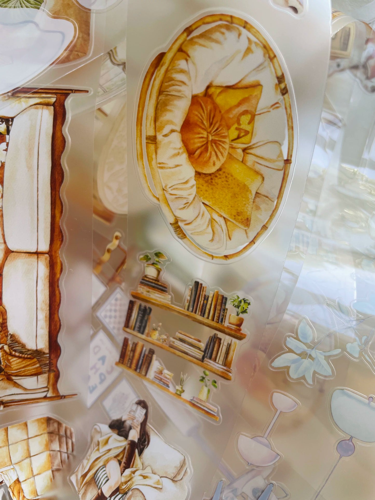 ZaoZao Vol3【Nest】Original Design Kiss-Cut Washi PET Tape Stickers,for Scrapbook Supplies,Journaling,Junk Journal,Bullet Journal,Planner Stickers