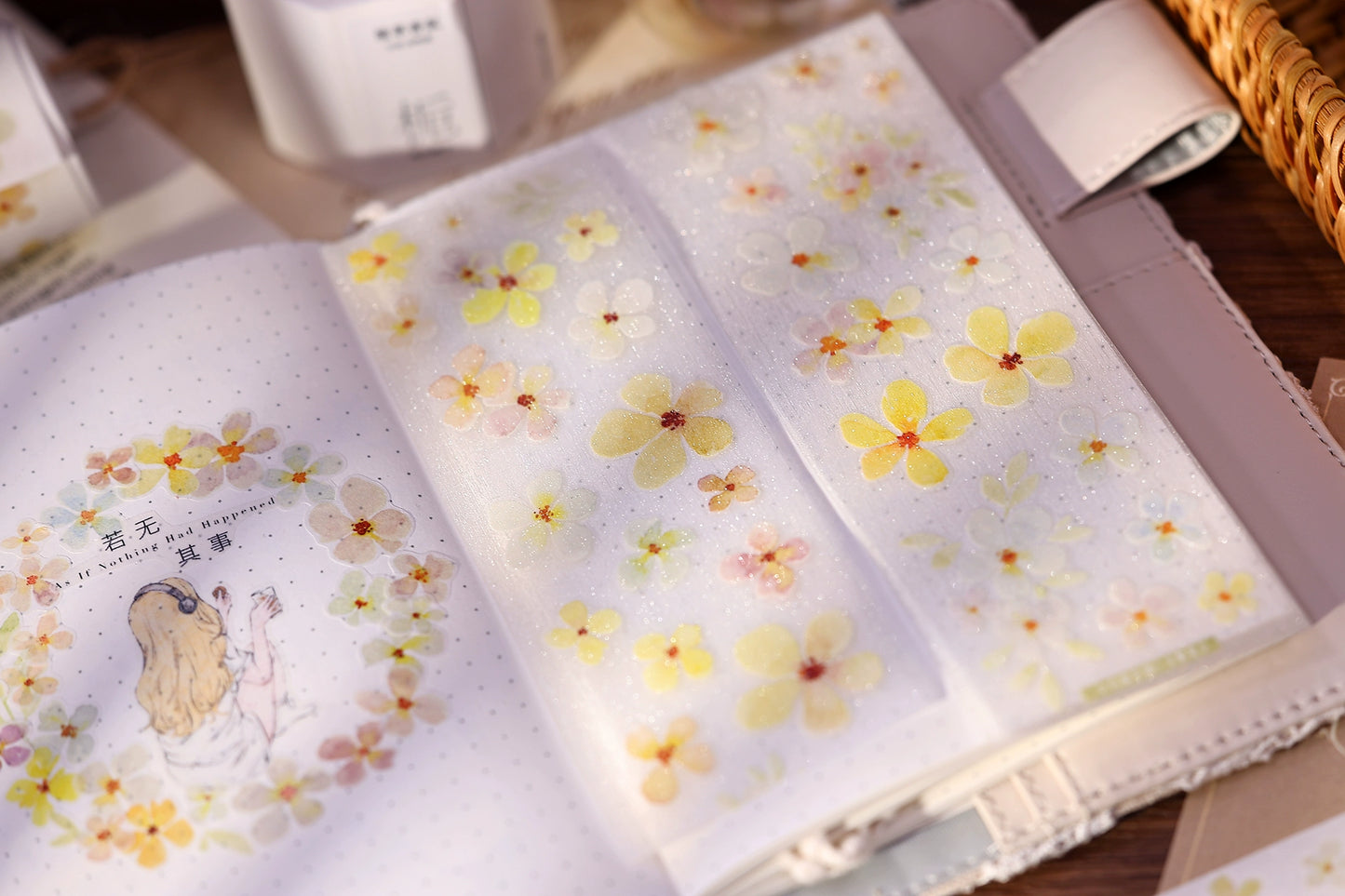 XiaoBaiJia Minimalist Style【Stars】Light Retro Orginal Design Washi Pet Tape Landscape Stickers