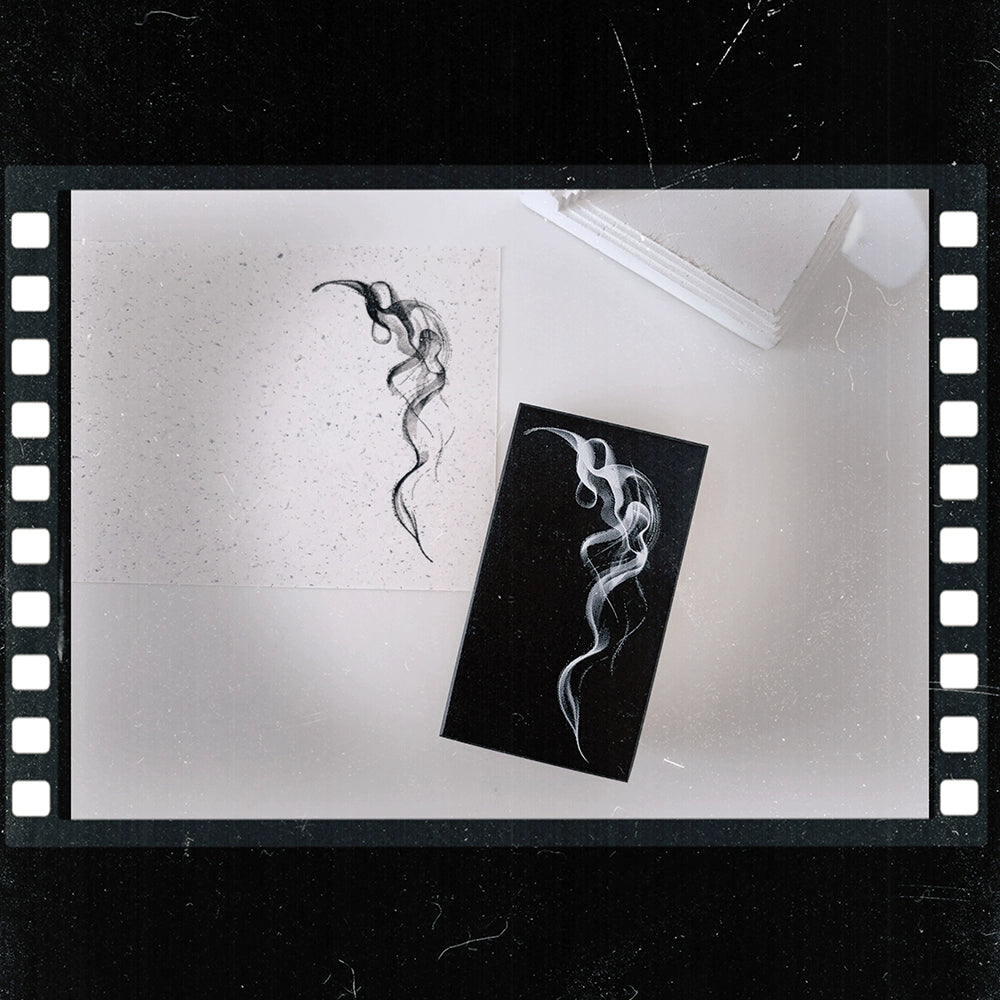 Simple Washi Tape【Unique-Cloud Smoke Stamp】Mist Shadow Wire Mesh Tree Advanced Versatile Background DIY