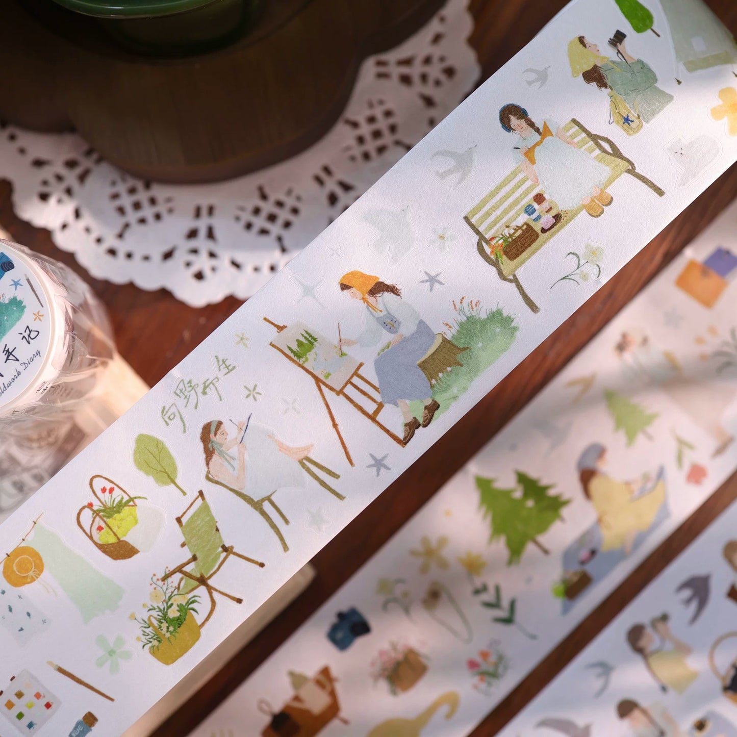YiEr Vol8【Wind Field Notes】Salt Series Kiss-cut Washi Tape and PET Stickers
